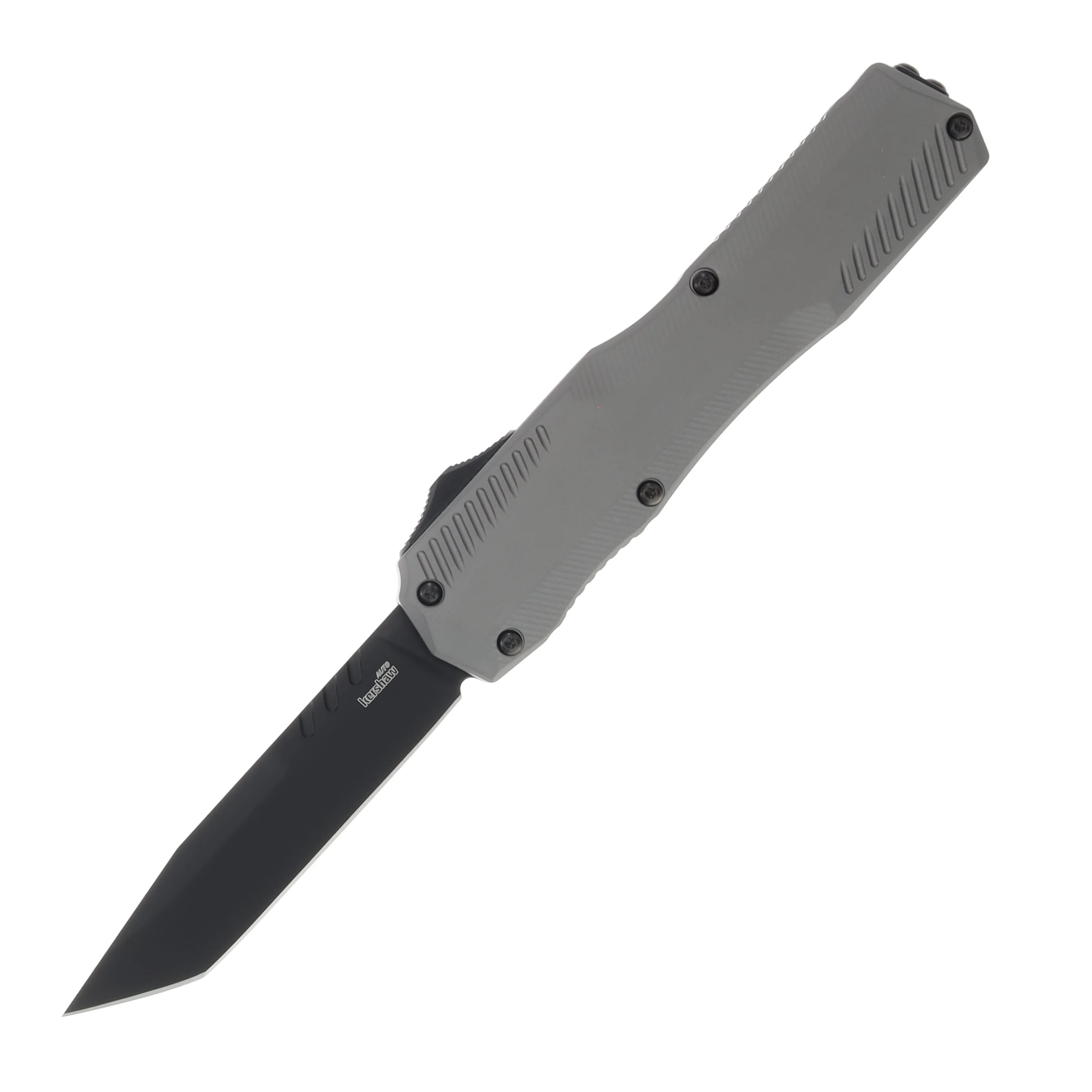 Kershaw 9000TGRYBLK Livewire Gray Auto OTF Knife 3.3in Black Tanto Blade AUKS9000TGRYBLK View 1