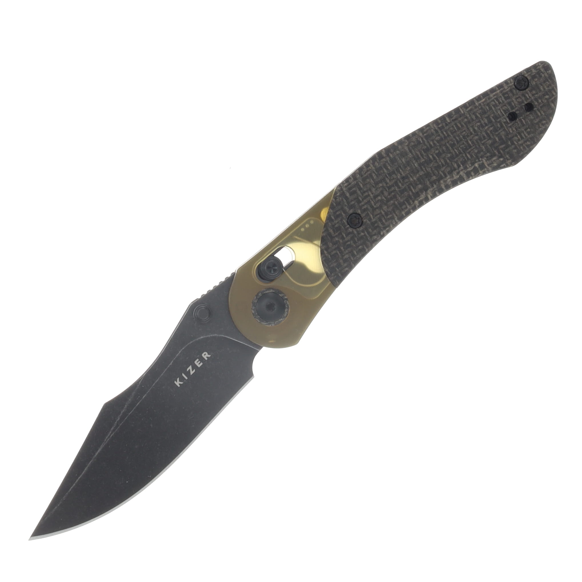 Kizer Mini Mystic Burlap Micarta & PEI Handle 154CM Blade V3636C1 View 1
