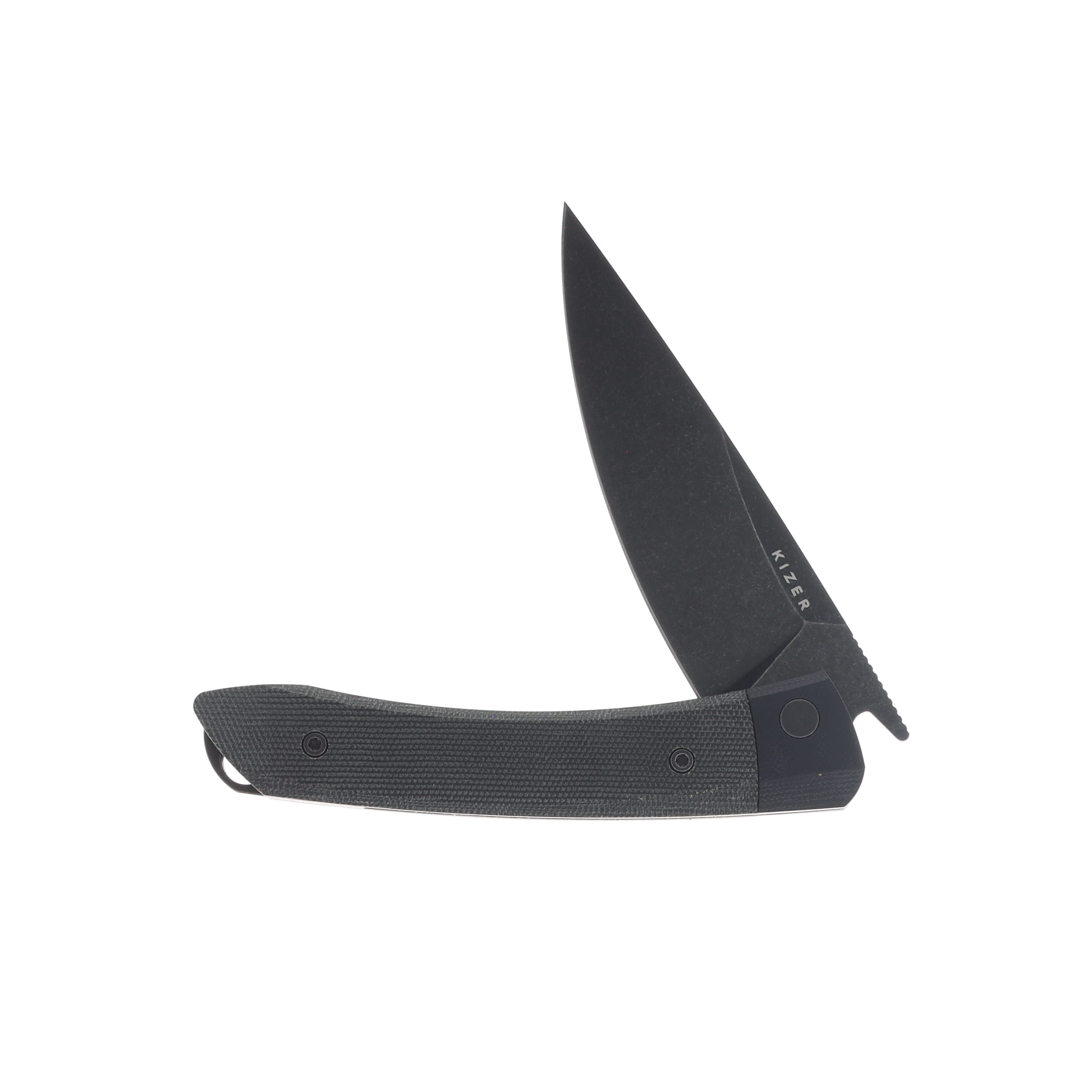 Kizer Momo Black G-10 & Micarta Handle Black Nitro V Blade V4663A1 View 3