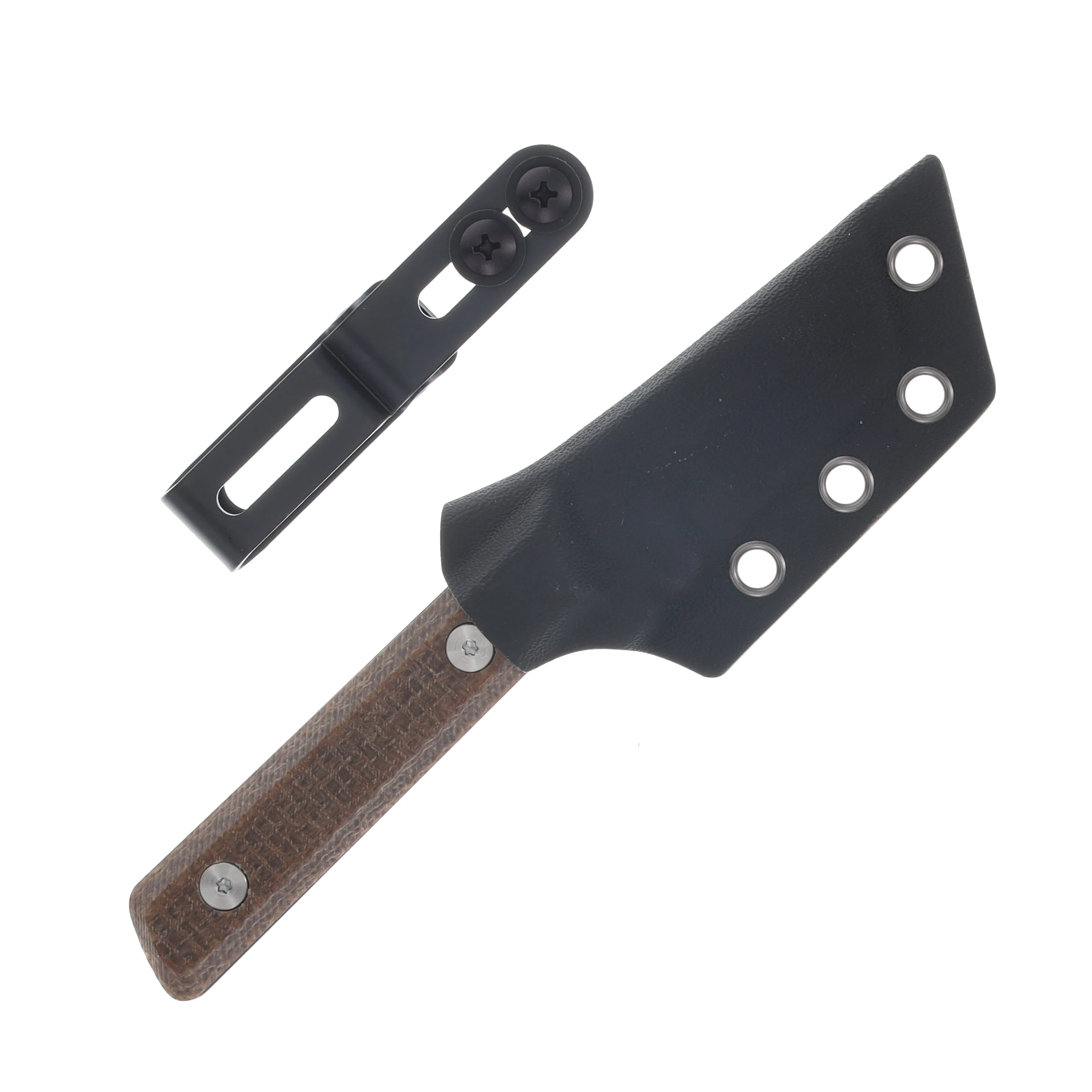 Boker Plus Thicker Clipper Brown 2.14 Inch Plain Black Stonewash Tanto BK02BO601 View 5