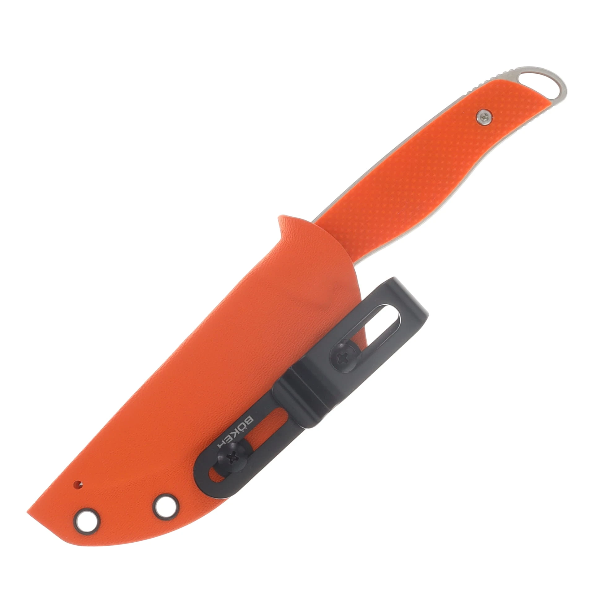 Boker USA Backcountry Fixed Blade Knife Brushed Magnacut/Orange G-10 with Kydex Sheath BK02BU0001 View 5