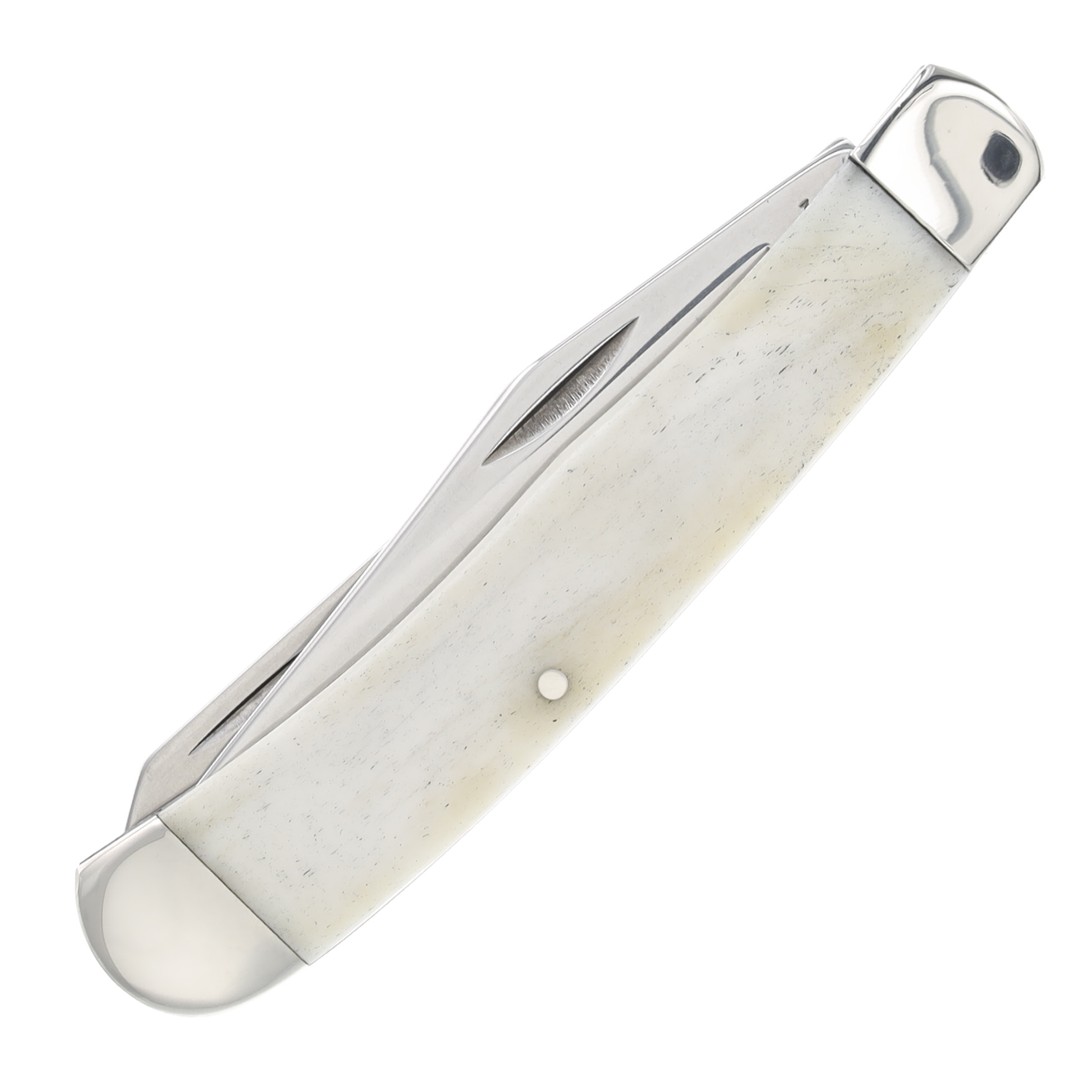 Bear & Son Trapper Folding Knife White Smooth Bone BRWSB54 View 3