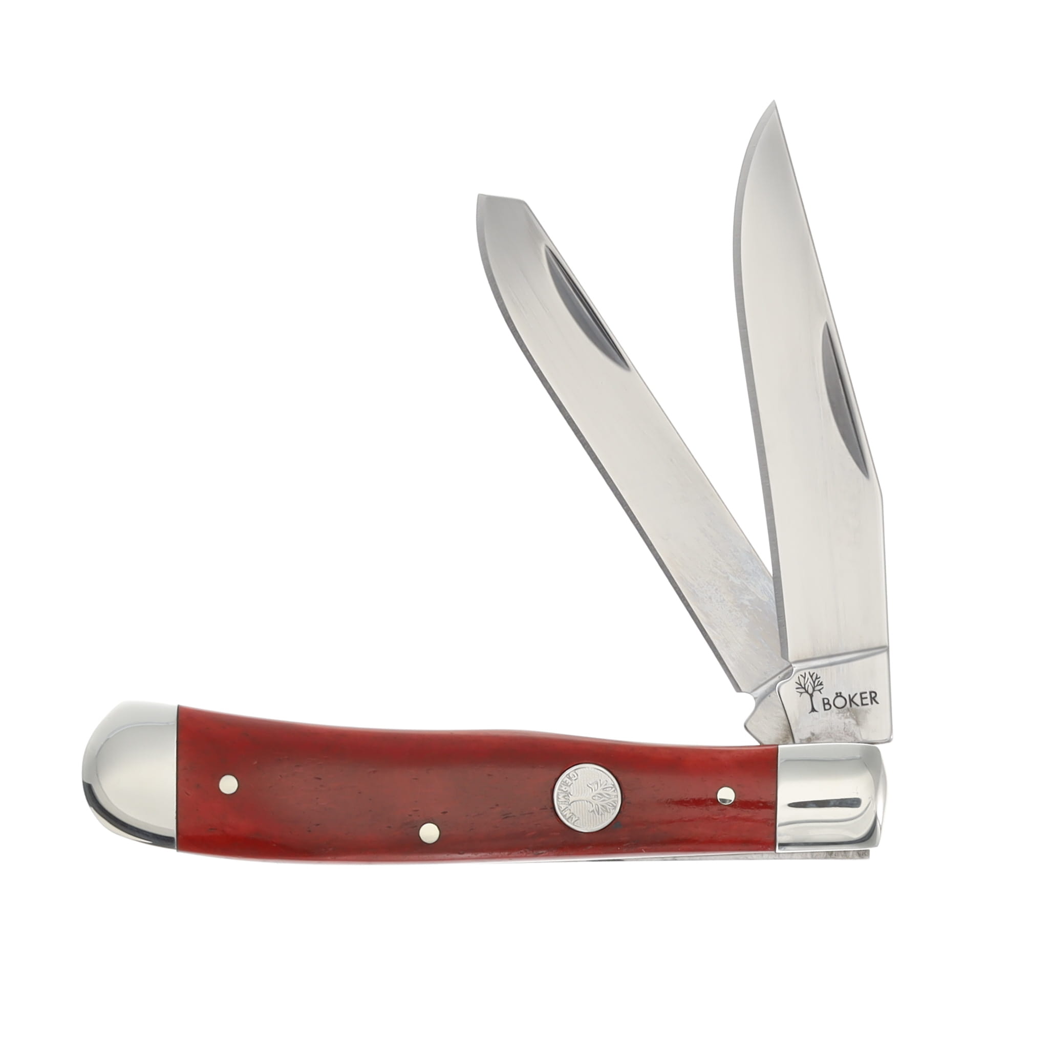 Boker Traditional Series 2.0 Trapper Folding Knife Red Smooth Bone BK110882 View 1