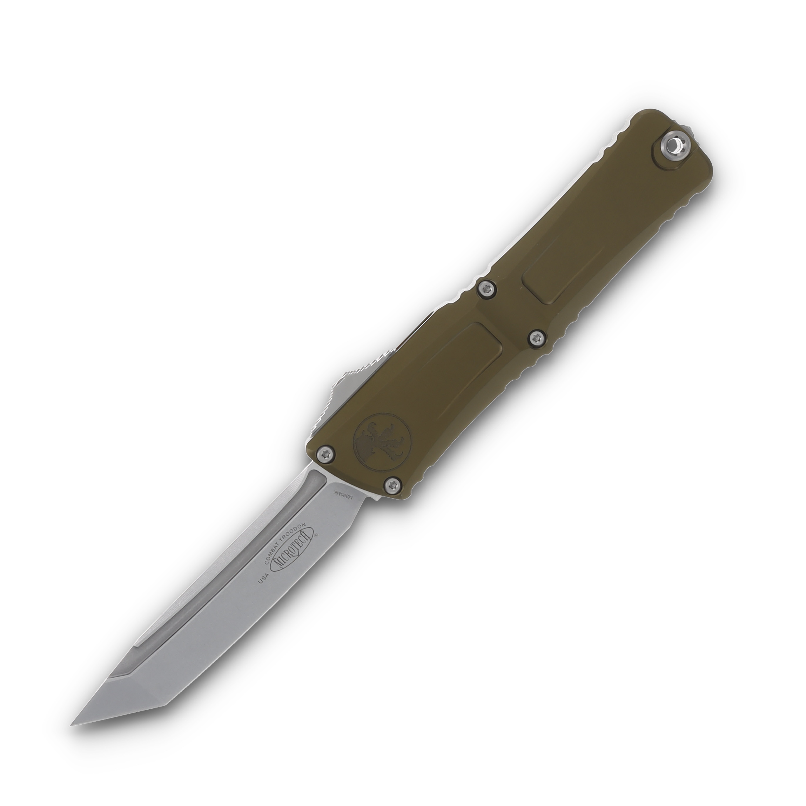 Microtech Combat Troodon Gen III OD Green Auto OTF Knife 4in SW Tanto Blade AUMT114410OD View 1