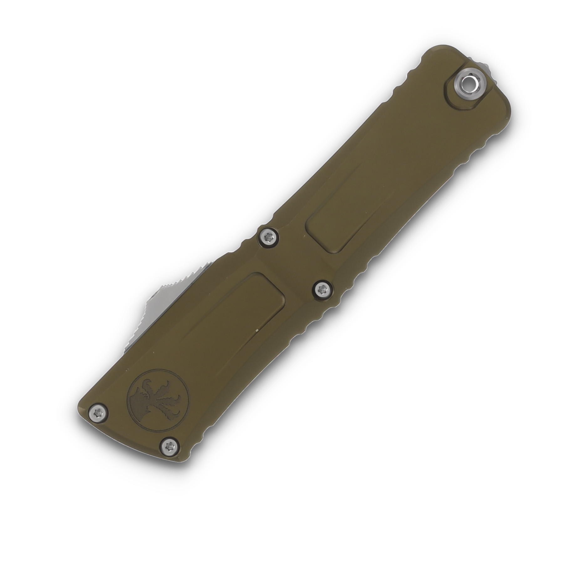 Microtech Combat Troodon Gen III OD Green Auto OTF Knife 4in SW Tanto Blade AUMT114410OD View 3