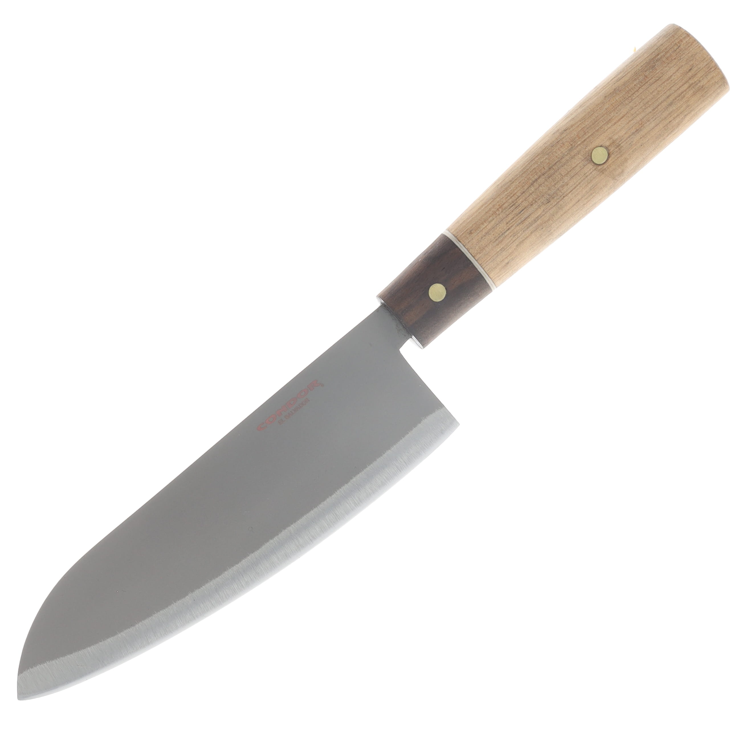 Condor Tool & Knife Kondoru Santoku Kitchen Knife Blasted Satin Finish Walnut CTK500065 View 3
