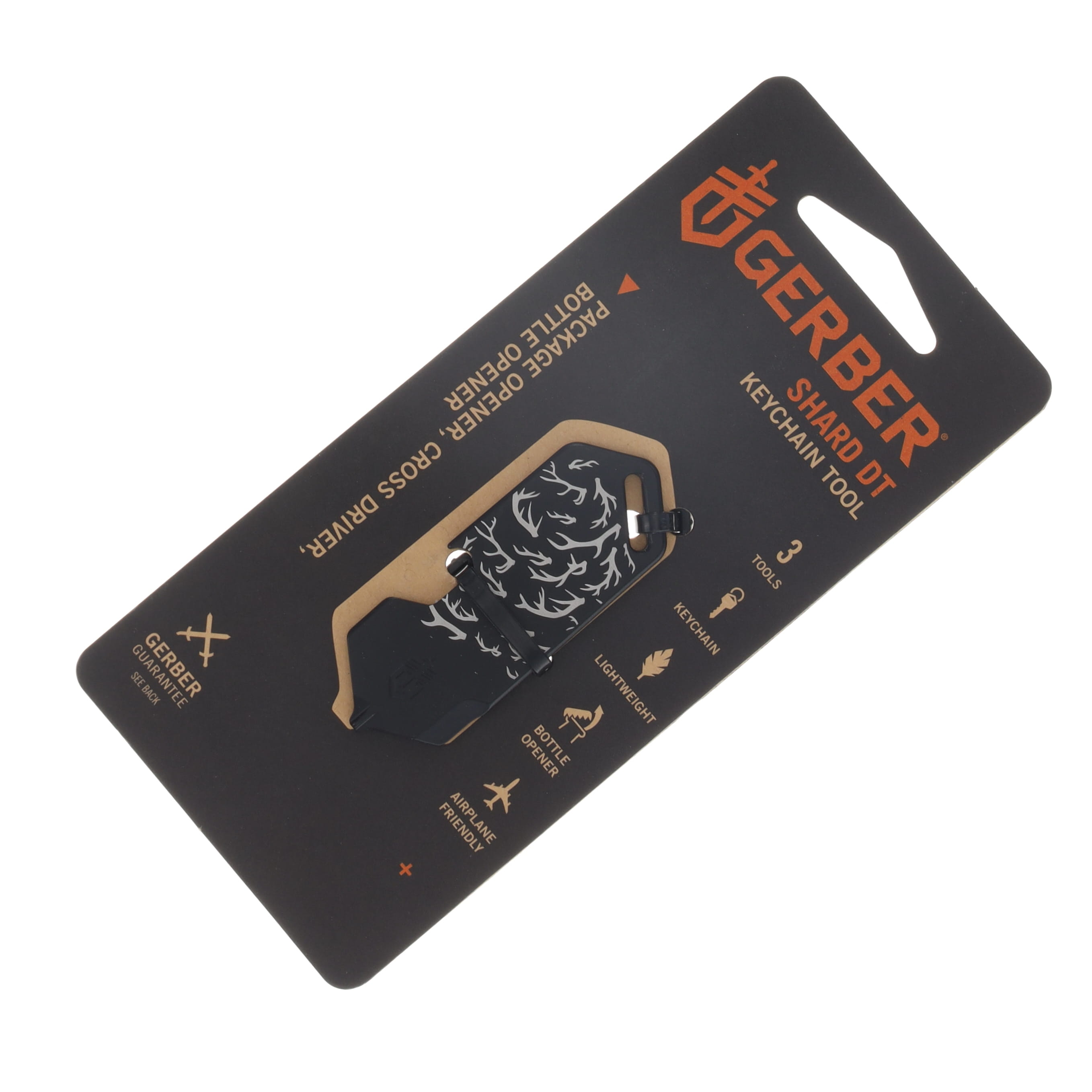 Gerber Shard DT Keychain Multi-Tool Black Antler Pattern Pattern 3-in-1 G1074041 View 6