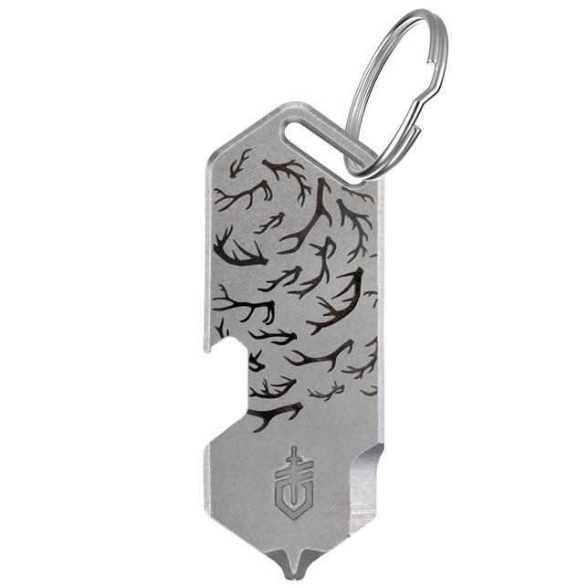 Gerber Shard DT Keychain Multi-Tool Silver Antler Pattern Pattern 3-in-1 G1074040 View 3
