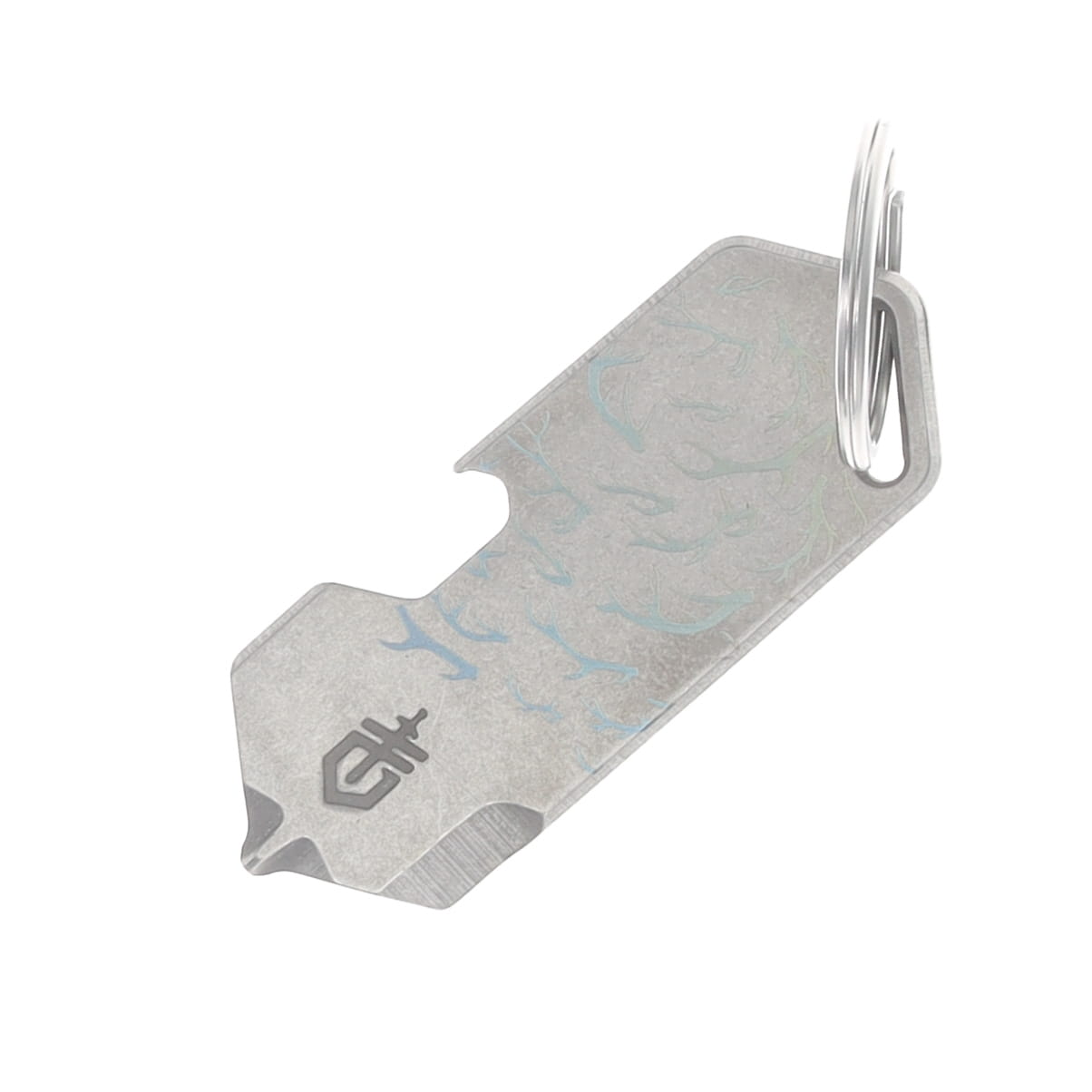 Gerber Shard DT Keychain Multi-Tool Silver Antler Pattern Pattern 3-in-1 G1074040 View 1