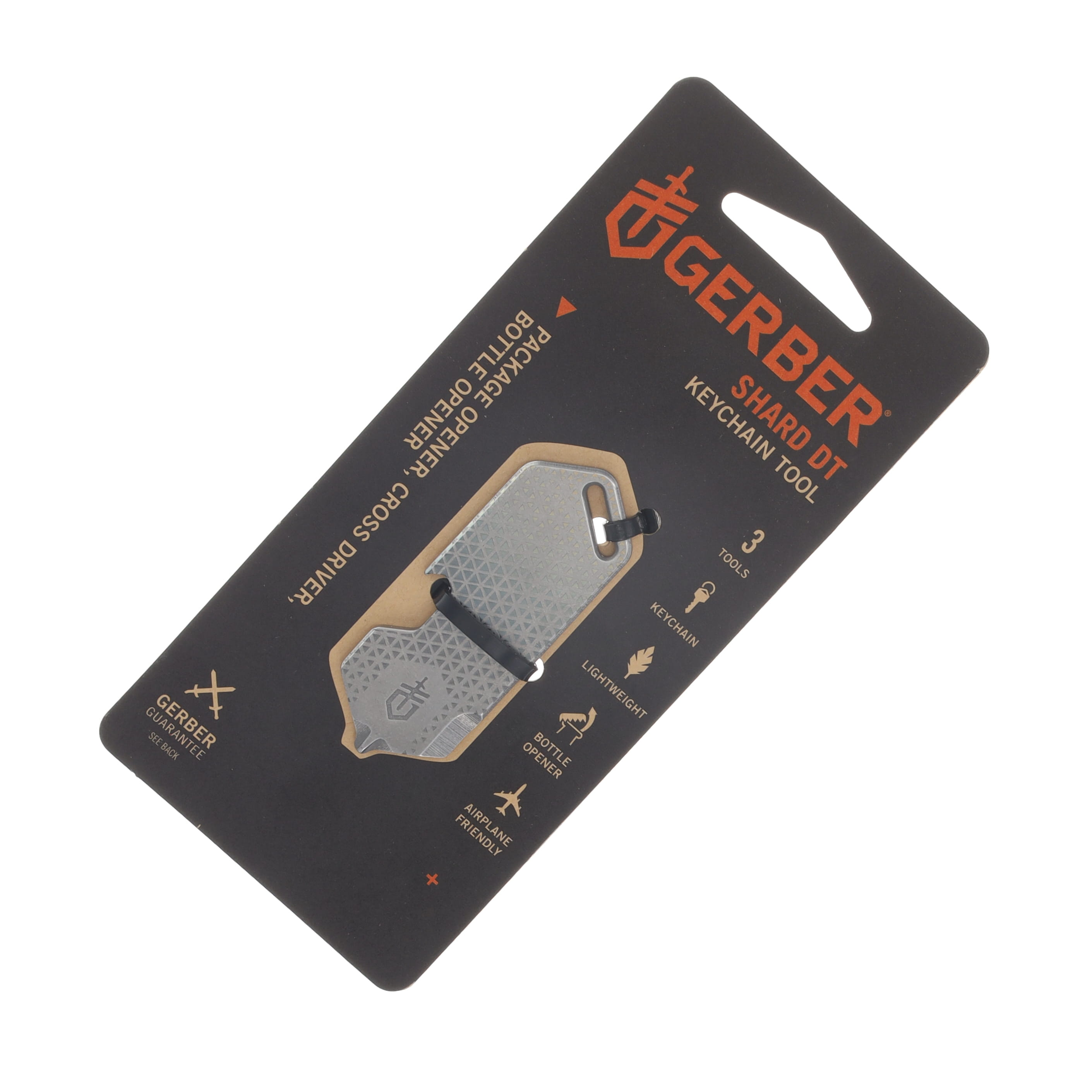 Gerber Shard DT Keychain Multi-Tool Silver Triangle Pattern Pattern 3-in-1 G1074008 View 6