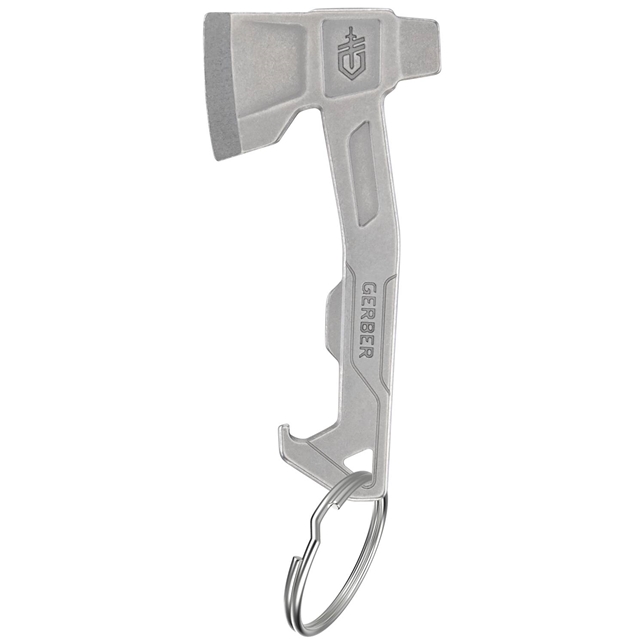 Gerber Hatchet Keychain Tool Silver Backer Card G1074043 View 1