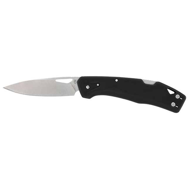 Gerber Knives LST Black Folding Knife GFN 2.5in Stonewash Clip Point Blade G1074516 View 1