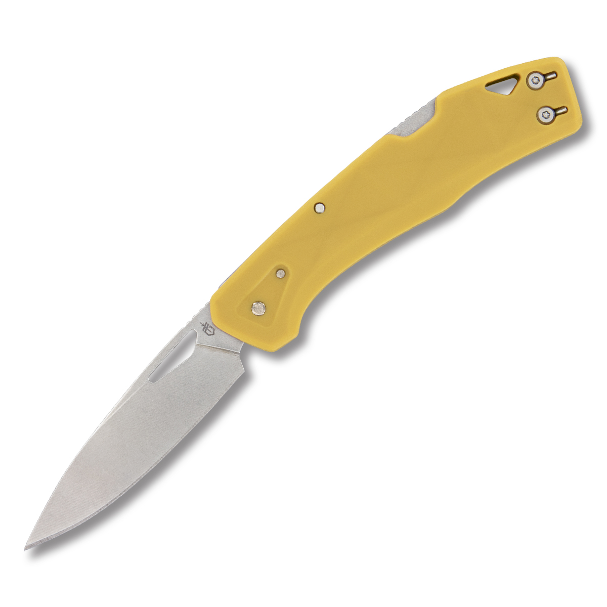Gerber LST Mustard Yellow 2.5 Inch Plain Satin Modified Clip Point G1074520 View 1