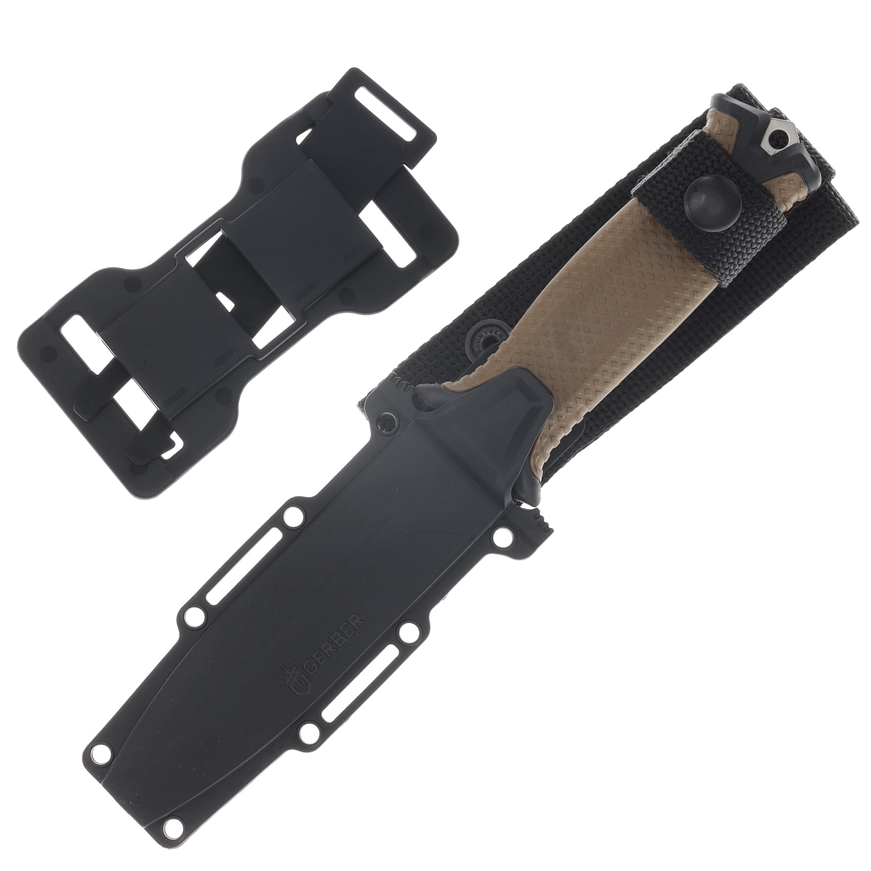 Gerber Strongarm Coyote Glass Filled Nylon Handle With Rubber Overmold Magnacut Blade Boxed G1075372 View 4
