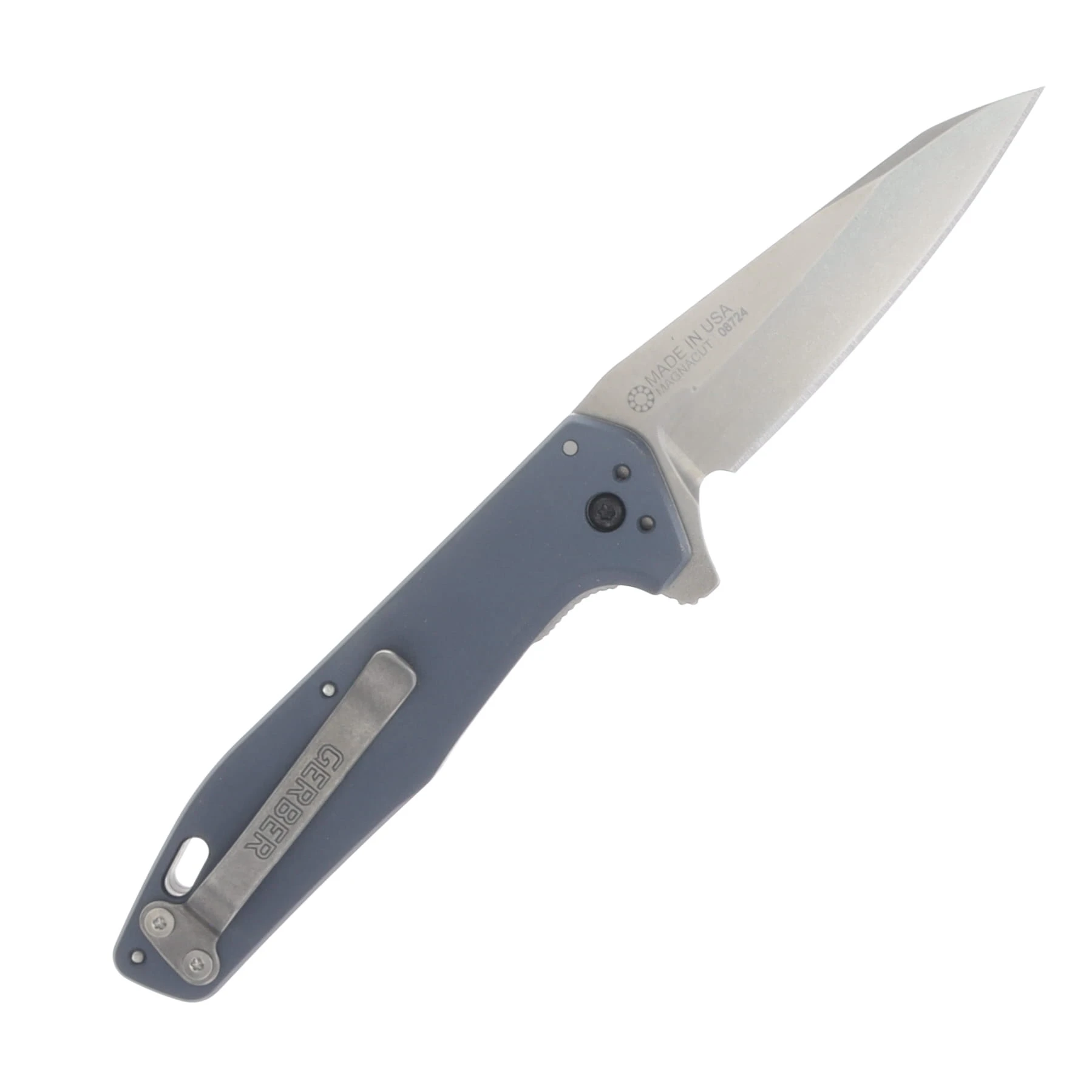 Gerber Fastball Folding Knife Blue 3 Inch Plain Stonewash Wharncliffe G1075374 View 2