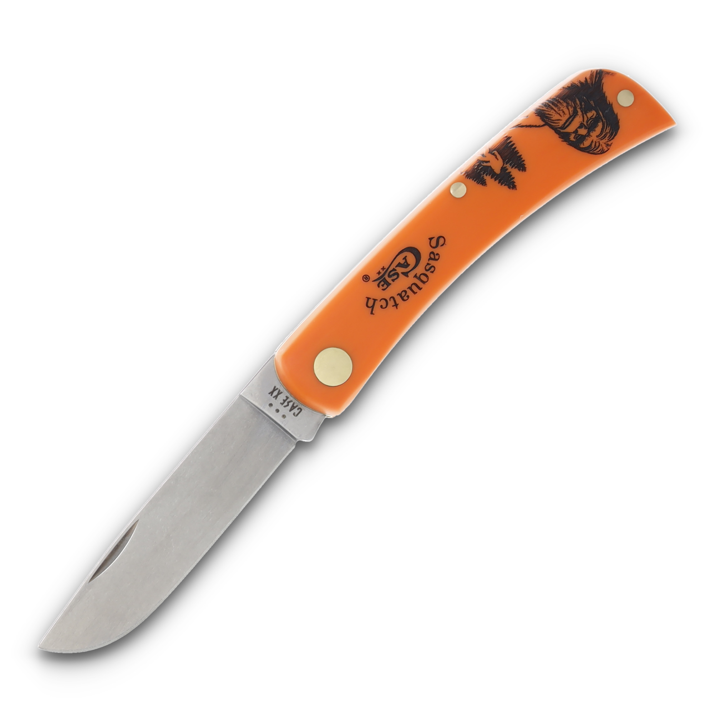 Case Sasquatch Sod Buster Jr Folding Knife Orange Synthetic CA80502SQH View 3