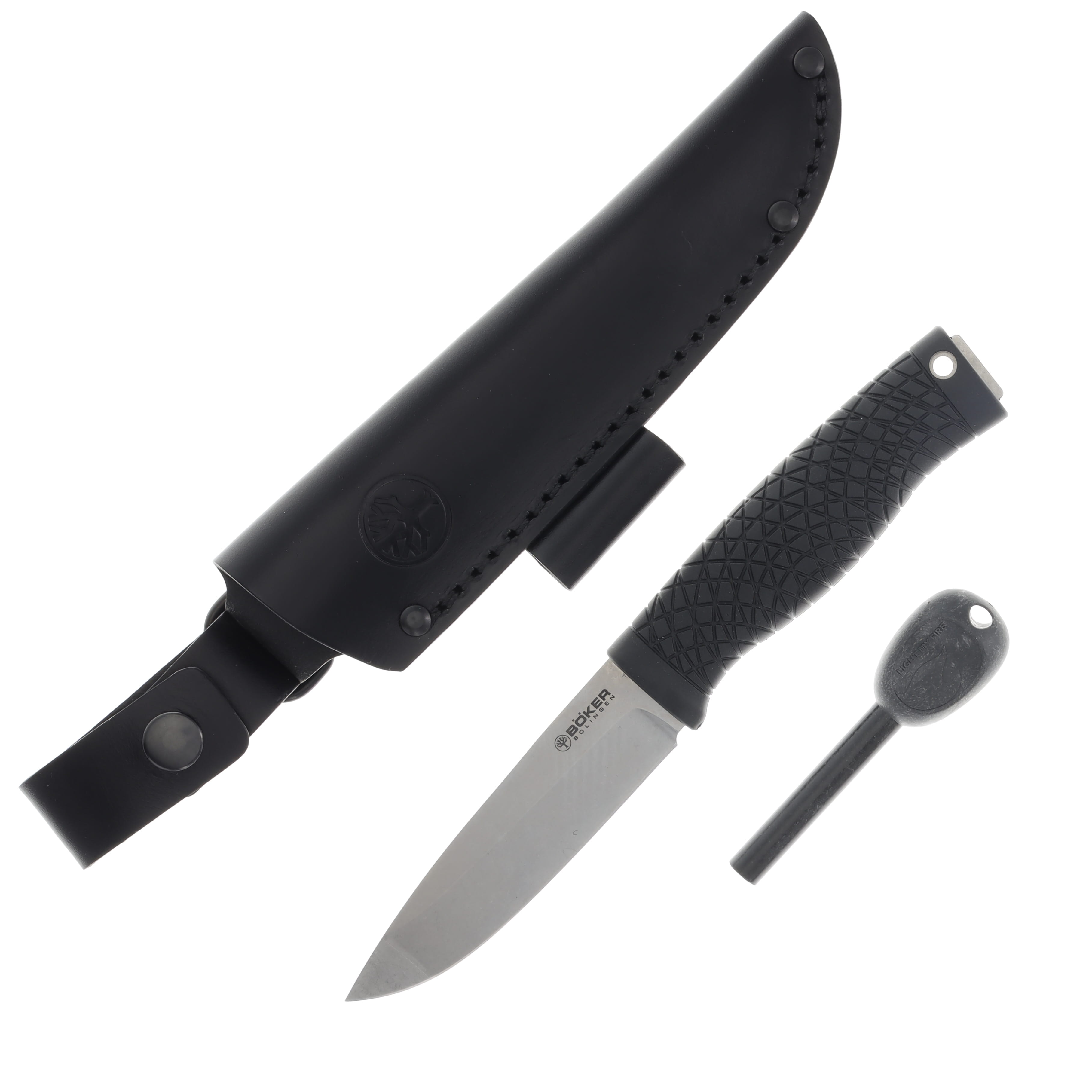 Boker Bronco Fixed Blade Knife 4.45 Inch Plain Uncoated Drop Point BK121504 View 1