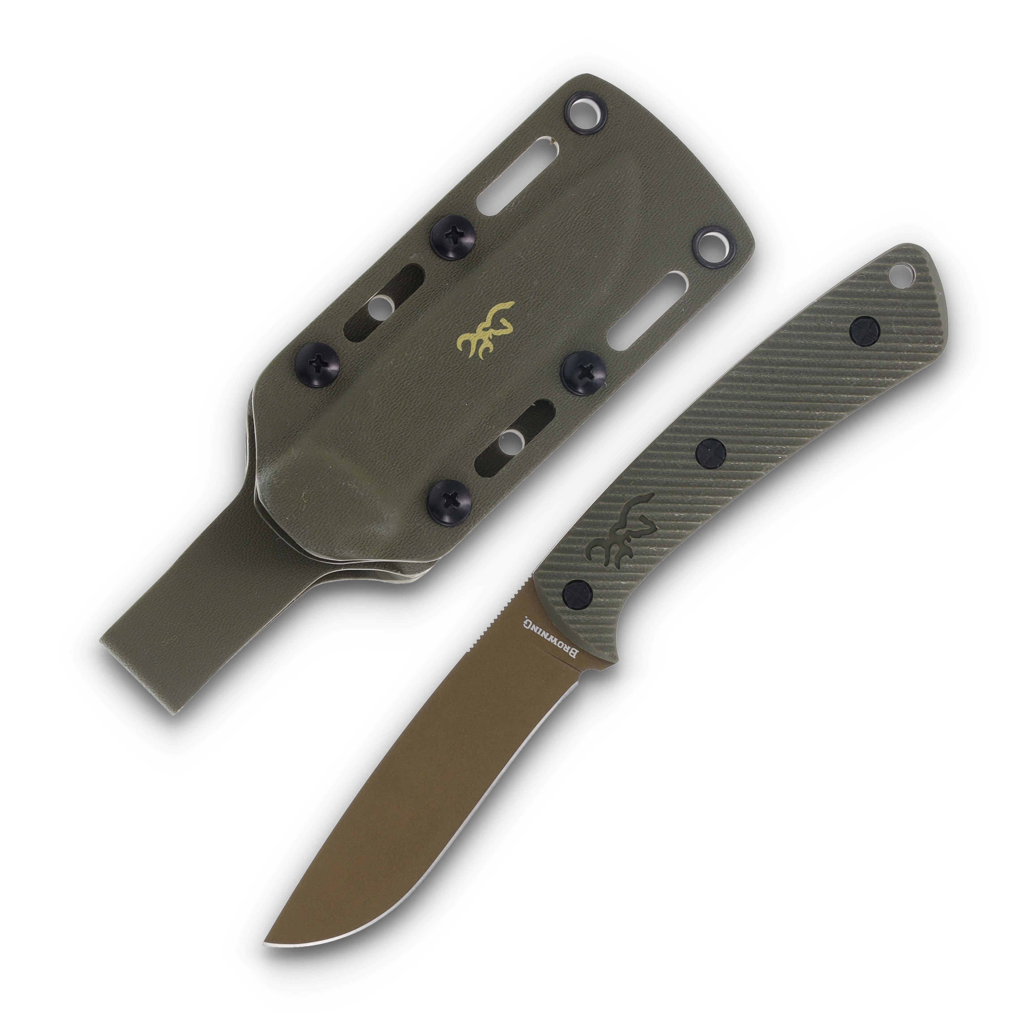 Browning Back Country MD Fixed Bld ODG G-10 3.5” Bronze Ceramic D2 Drop Pt BR0542B View 1