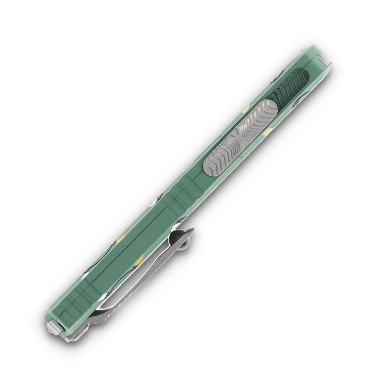 Microtech Mini Hera II OTF Automatic Christmas 2024 Special Edition Green AUMT1702M10GRCMAS View 5
