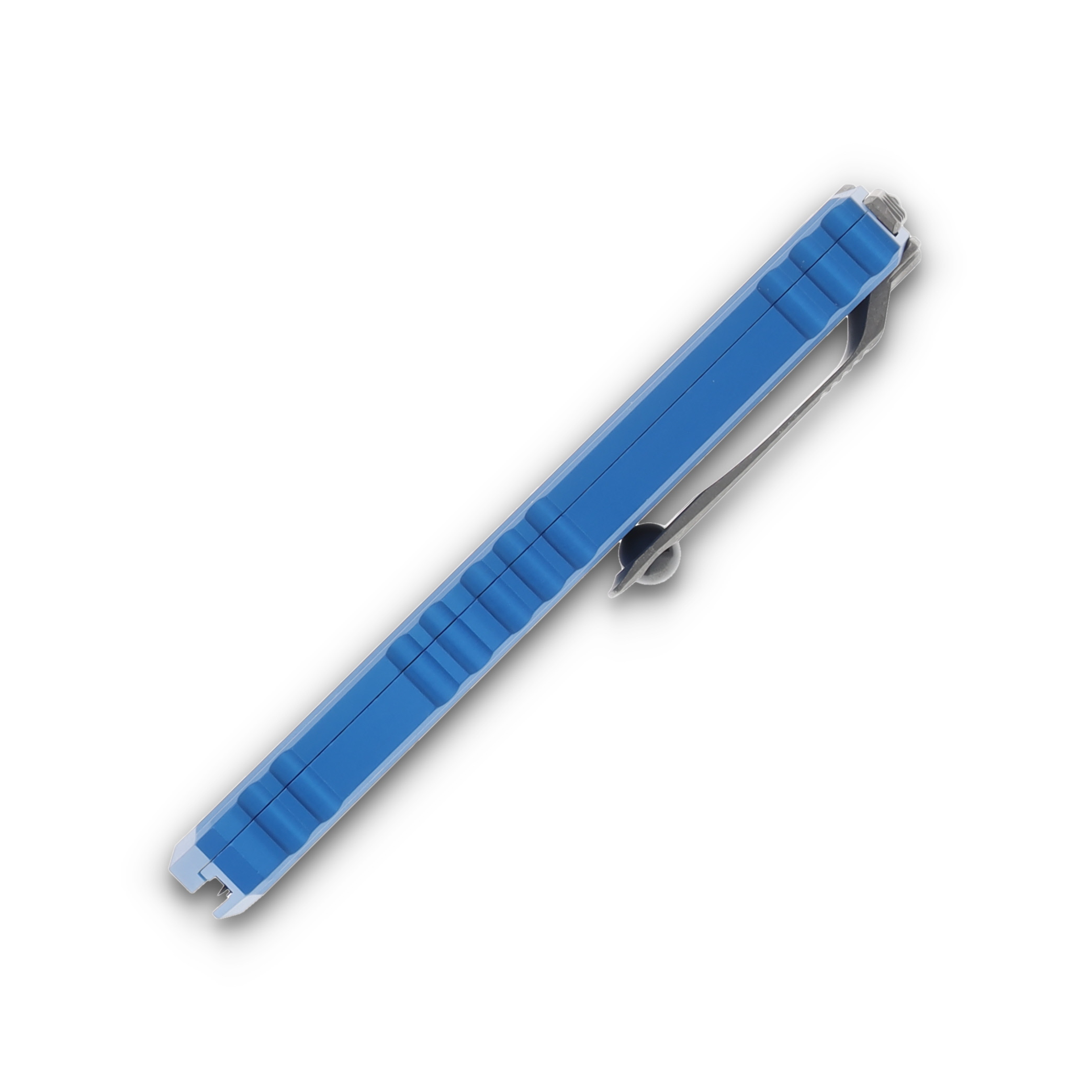 Microtech Cypher D/E Apocalyptic Full Serrated Blue AUMT124212APBL View 6