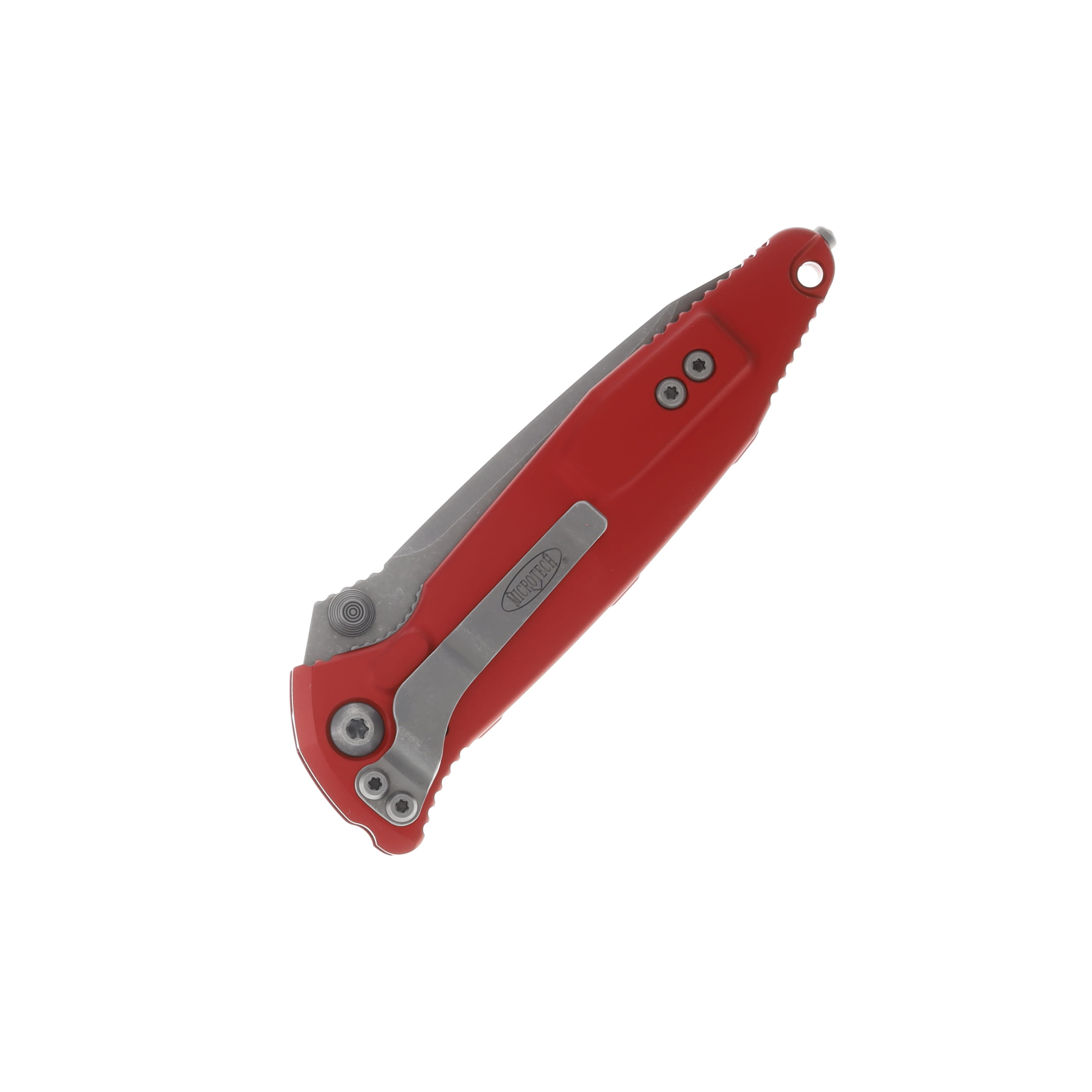 Microtech Socom Elite Folding Knife Red 4.0in Apocalyptic Tanto Plain Edge MT16110APRD View 2