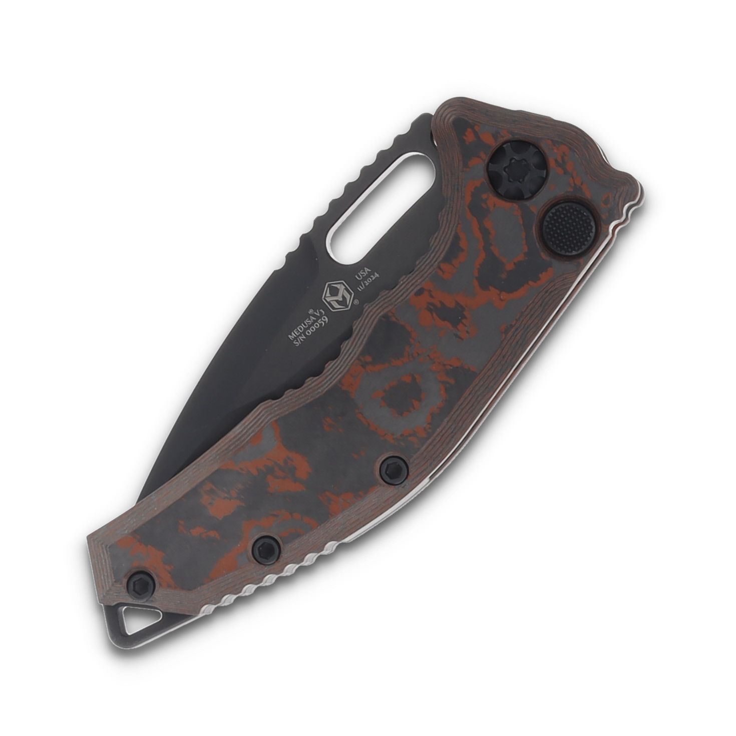 Heretic Medusa Auto Tanto DLC Standard Blood Red Carbon Camo HO11-6A-RDCC View 3