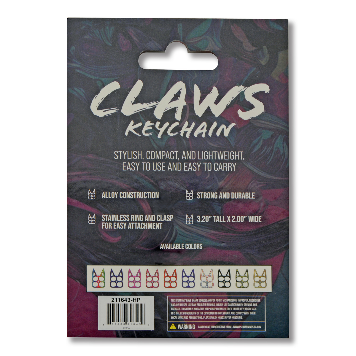 Szco Claws Keychain Purple Cat Ears 211643PU View 5