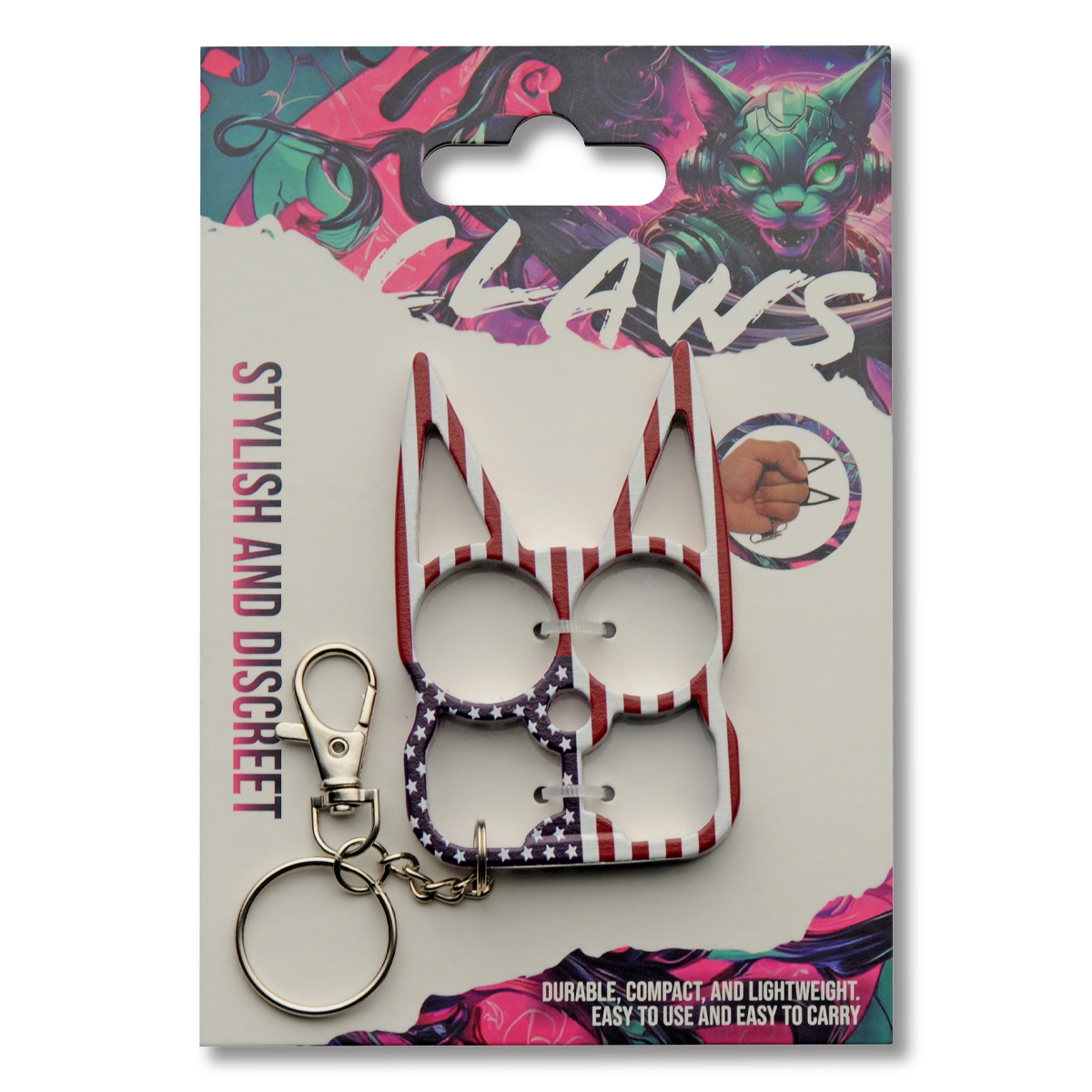 Szco Claws Keychain USA Cat Ears 211643US View 2