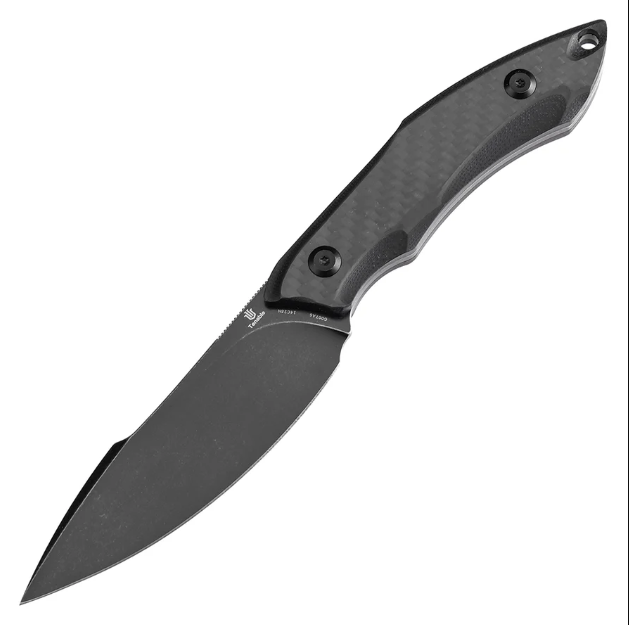 Tenable Knives Luccio Fixed Blade Knife 3.81in Plain Blackwash Harpoon G007A6 View 1
