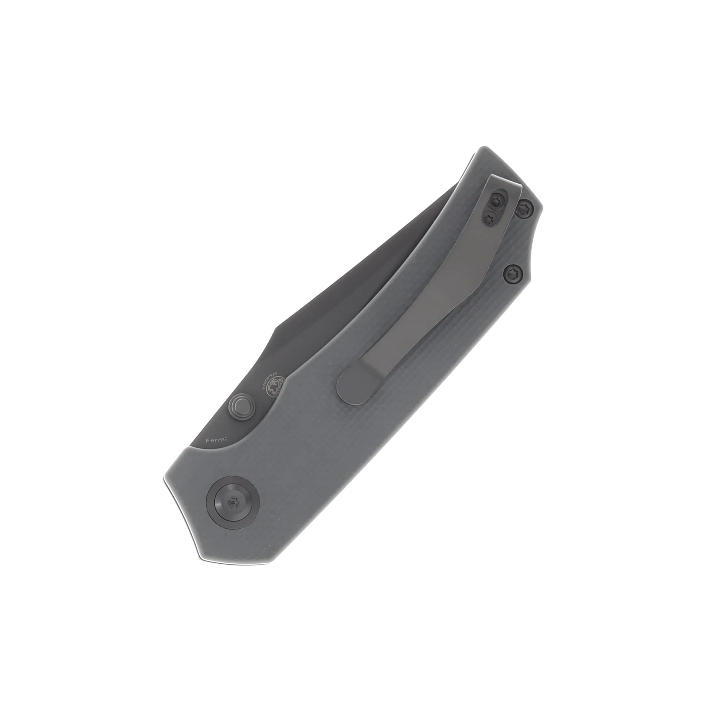 Tenable Knives Fermi Light Sand 3.11 Inch Plain Gray TiNi Clip Point T1122A5 View 3