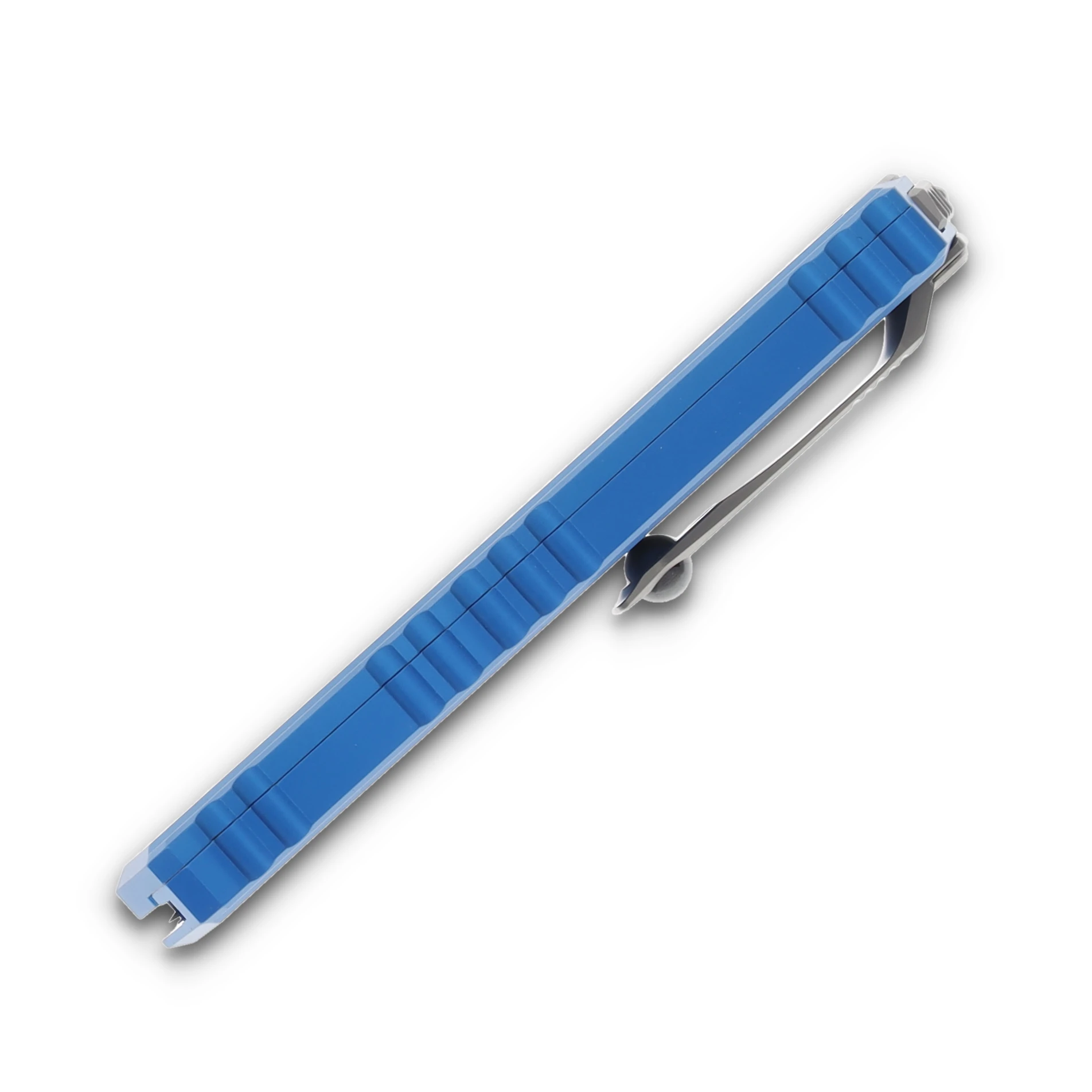 Microtech Cypher II OTF Automatic Knife Half Serrated Stonewash Dagger/Blue AUMT124211BL View 5