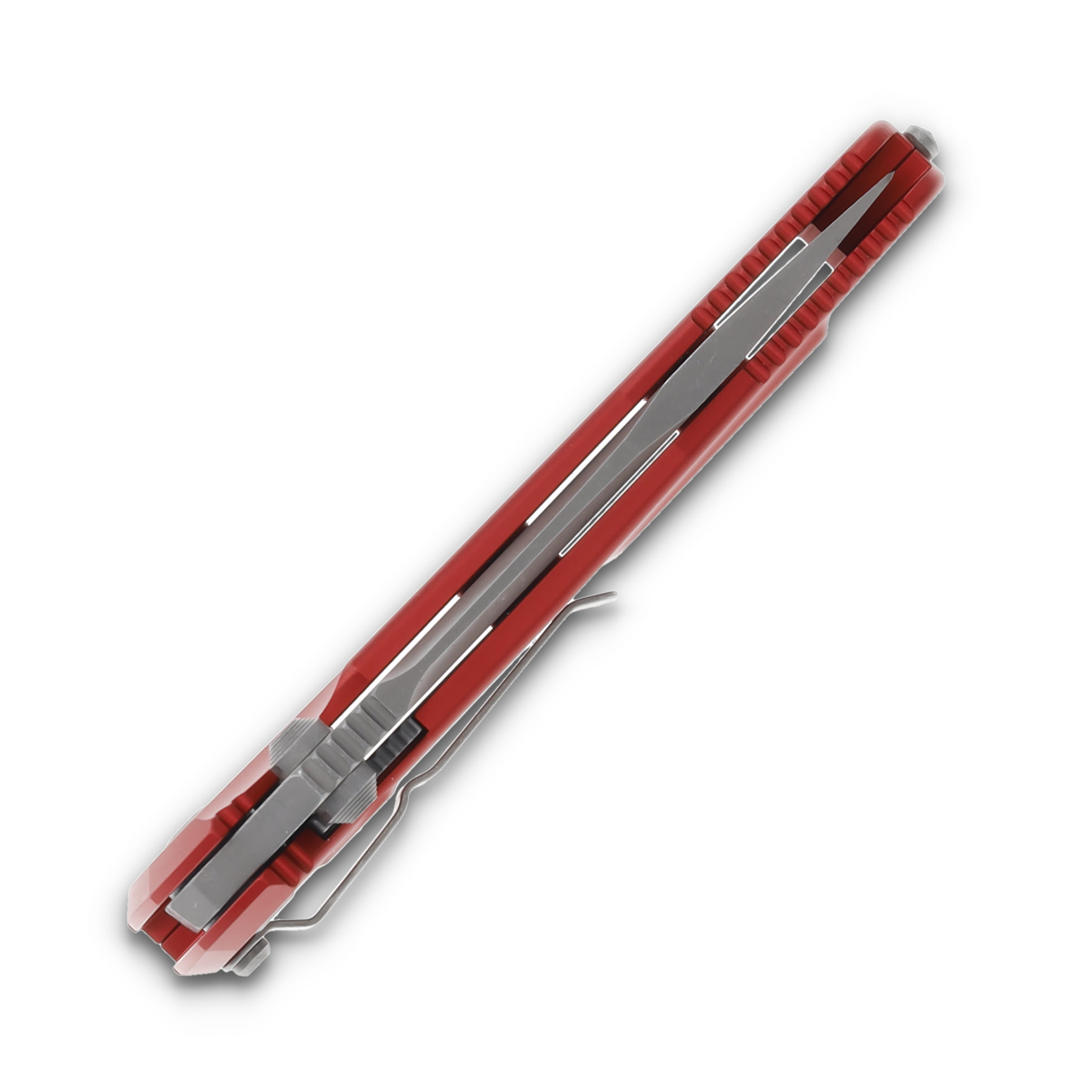 Microtech Socom Elite Folding Knife Red 4.0in Apocalyptic Clip Point Plain Edge MT16010APRD View 8