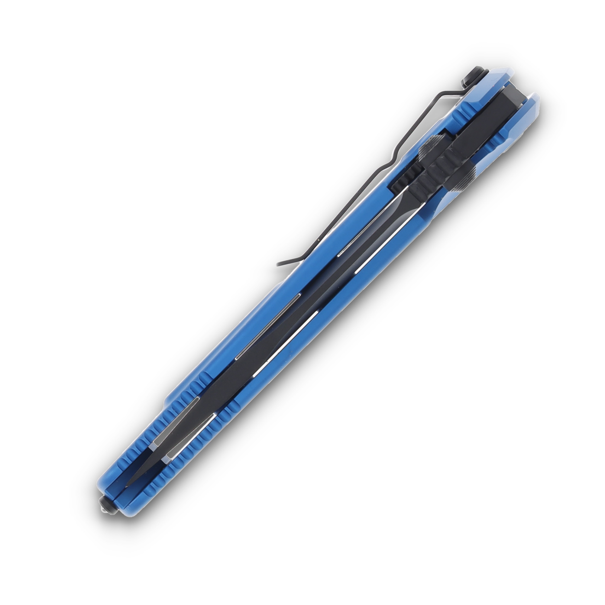 Microtech Socom Elite Folding Knife Blue 4.0in Black Part Serr Clip Point MT1602BL View 7