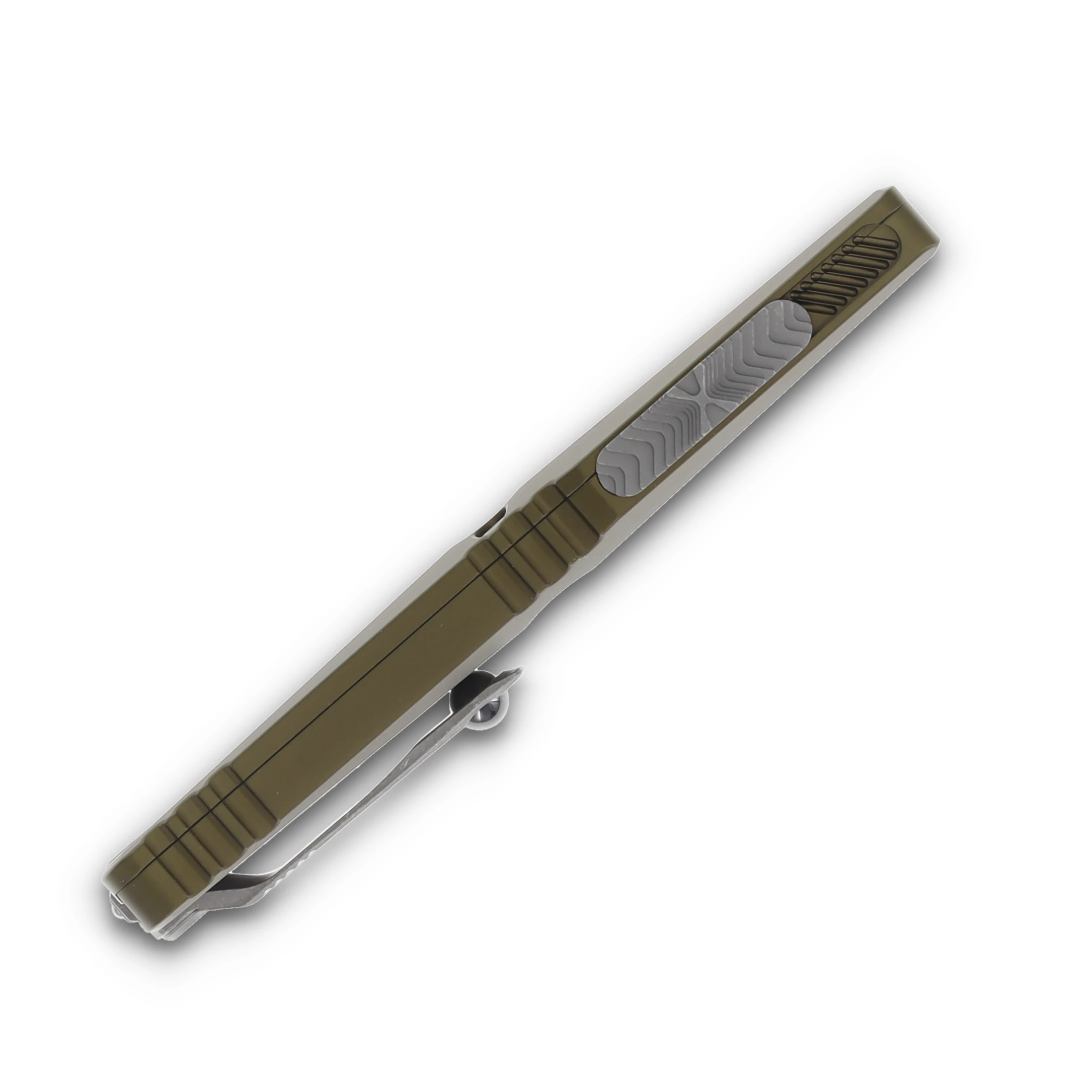Microtech Combat Troodon Gen III OTF OD Green 4.0in Apocalyptic Part Serrated Tanto AUMT114411APOD View 6