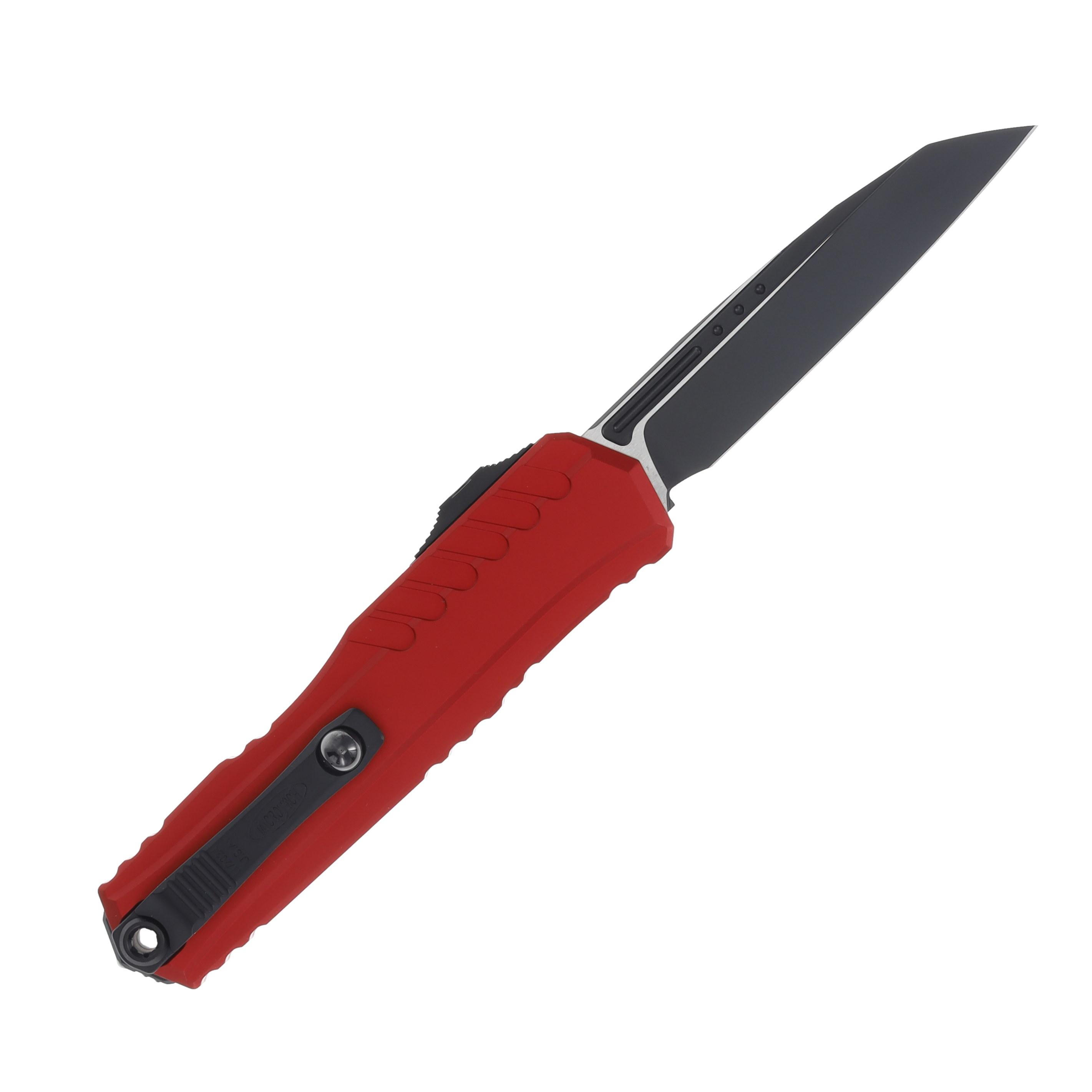 Microtech Cypher II OTF Automatic Knife Black Standard/Red AUMT12411RD View 2