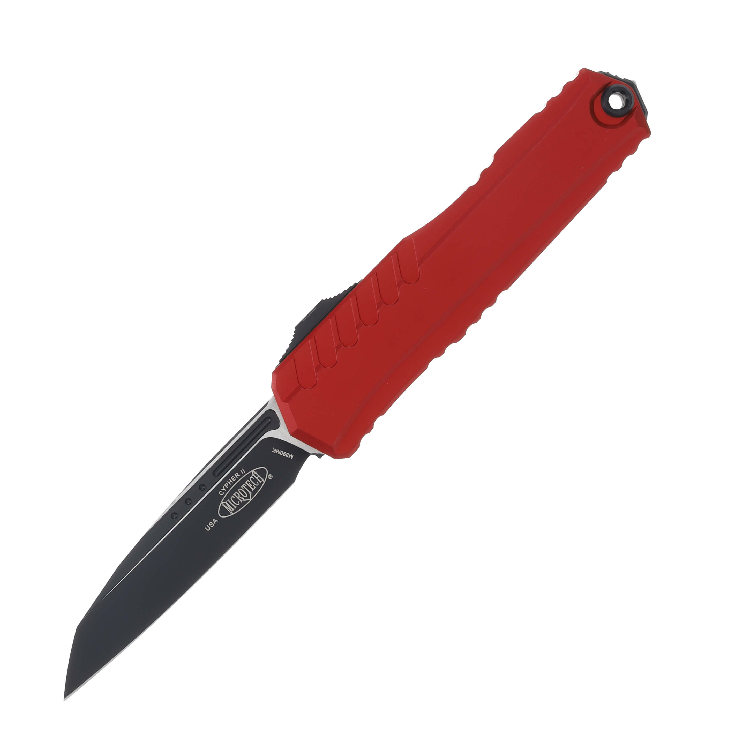 Microtech Cypher II OTF Automatic Knife Black Standard/Red AUMT12411RD View 1