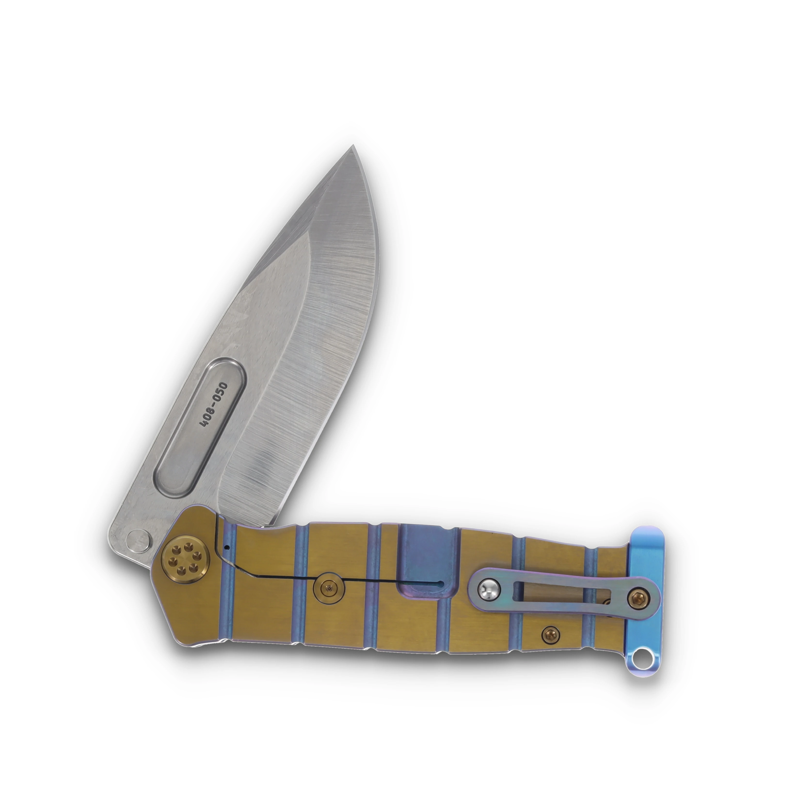 Medford USMC FF-S45VN Tumbled Blade Aqua w/Bronze Flats Handles Bronze Hardware Brush/Aqua Clip and Pommel MK2044TQ-36A1-T1C2-P2 View 3