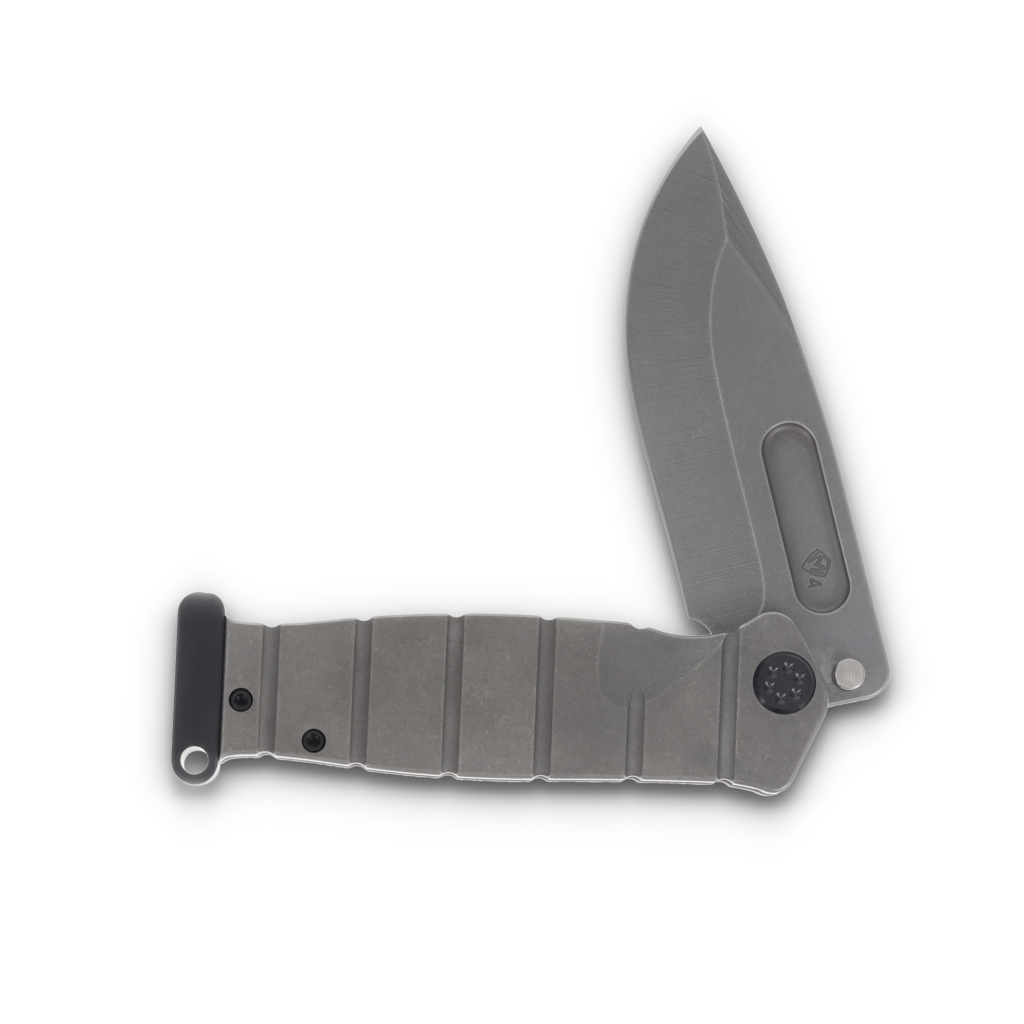 Medford USMC-FF S45VN "OS" Tumbled Blade Old School Tumbled Handles Black Hardware DLC Clip/Pommel MK2044OTQ-04TM-TPCP-PP View 3