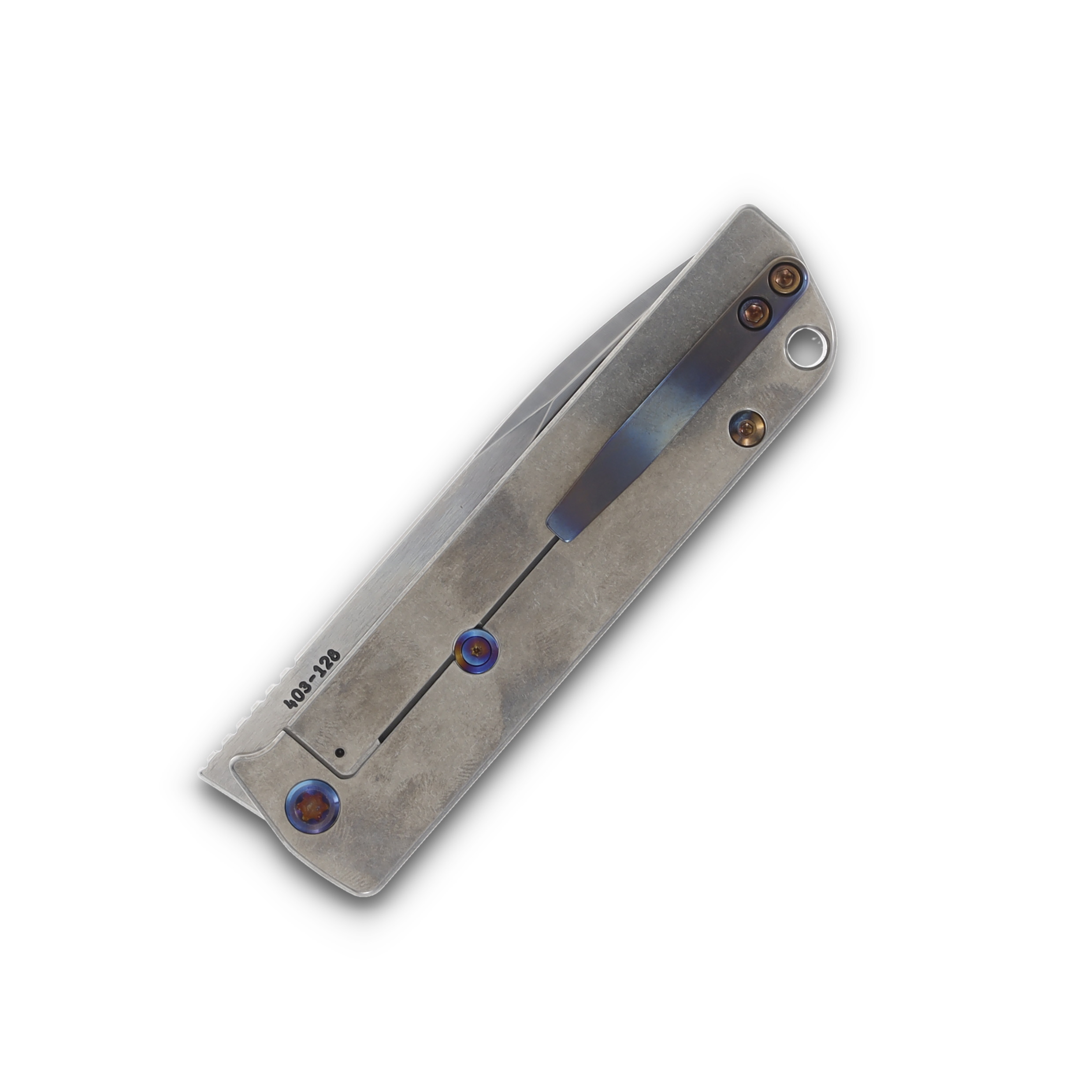 Medford The Antik S45VN Tumbled Drop Point Blade Tumbled Handles Flamed HW & Clip MK2144TD-01TM-TFCF-BN View 6
