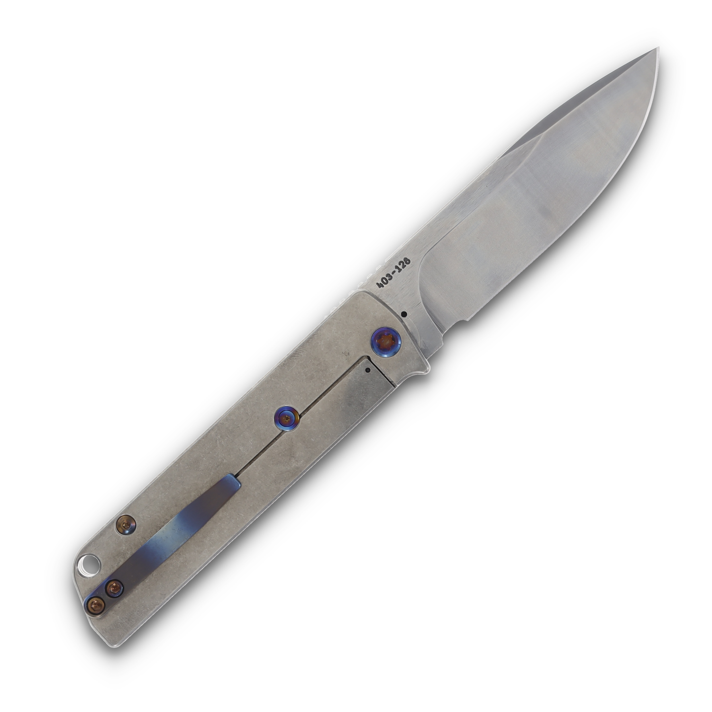 Medford The Antik S45VN Tumbled Drop Point Blade Tumbled Handles Flamed HW & Clip MK2144TD-01TM-TFCF-BN View 2