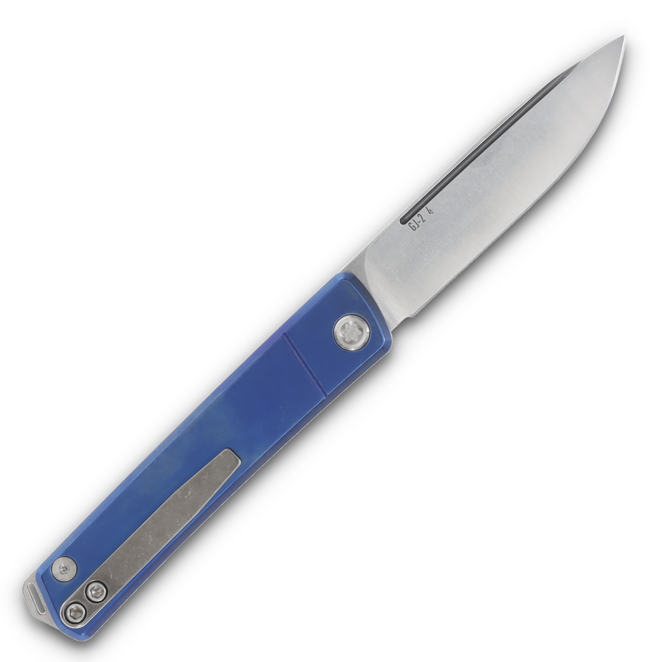 Medford Gentleman Jack 2 Folding Knife Blue 3.1in Tumbled Drop Point Blade MK2114TD-37A2-TSQ3-Q4 View 2