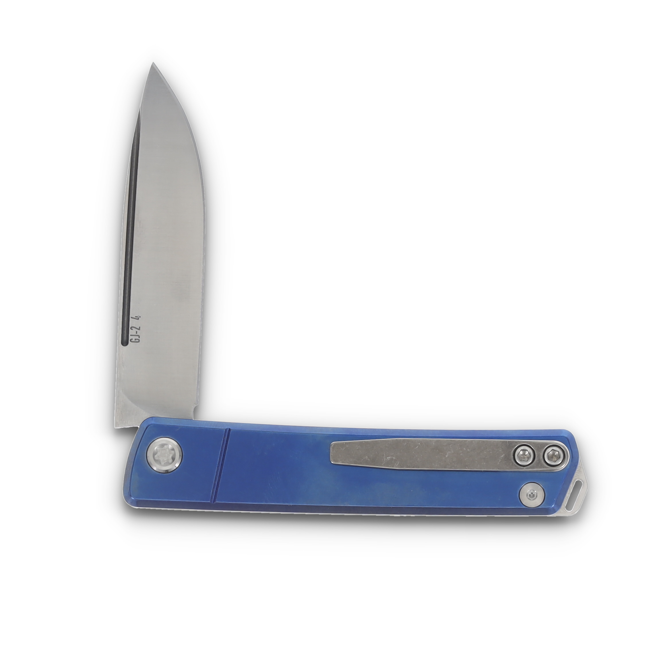 Medford Gentleman Jack 2 Folding Knife Blue 3.1in Tumbled Drop Point Blade MK2114TD-37A2-TSQ3-Q4 View 4