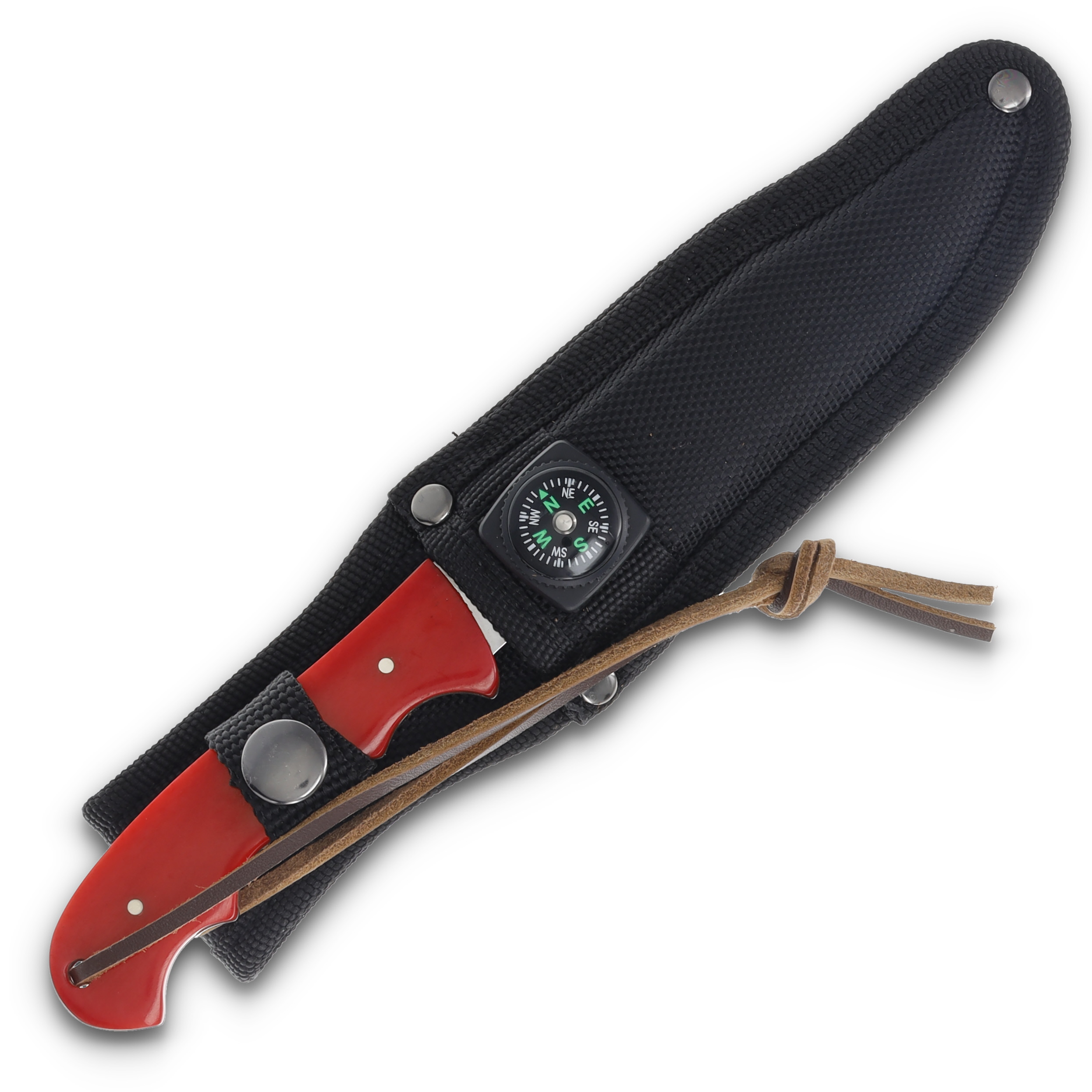 Red Ryder 75th Anniversary Hunter Fixed Knife Red Smooth Bone 4.5in Clip Pt RR2A View 10