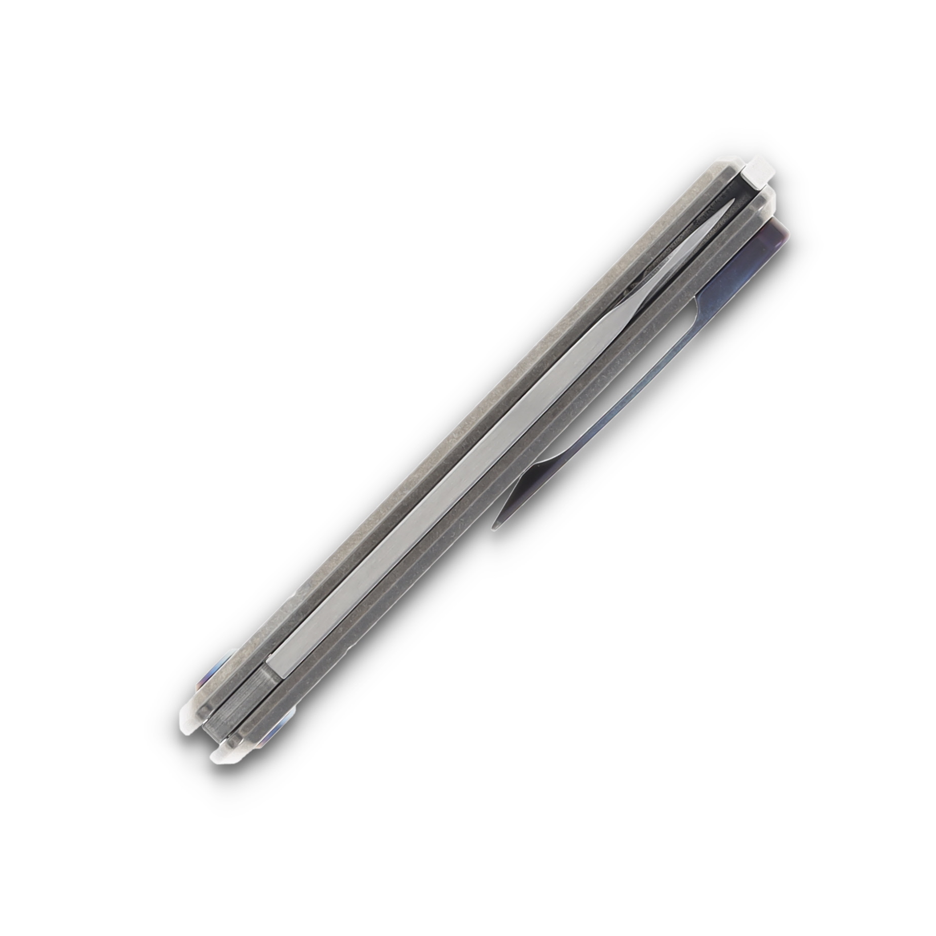 Medford Gentleman Jack 2 Slip Joint Flamed Galaxy Titanium 3.1" Tumbled Drop Pt MK2114TD-01TM-TFCF-Q4 View 7