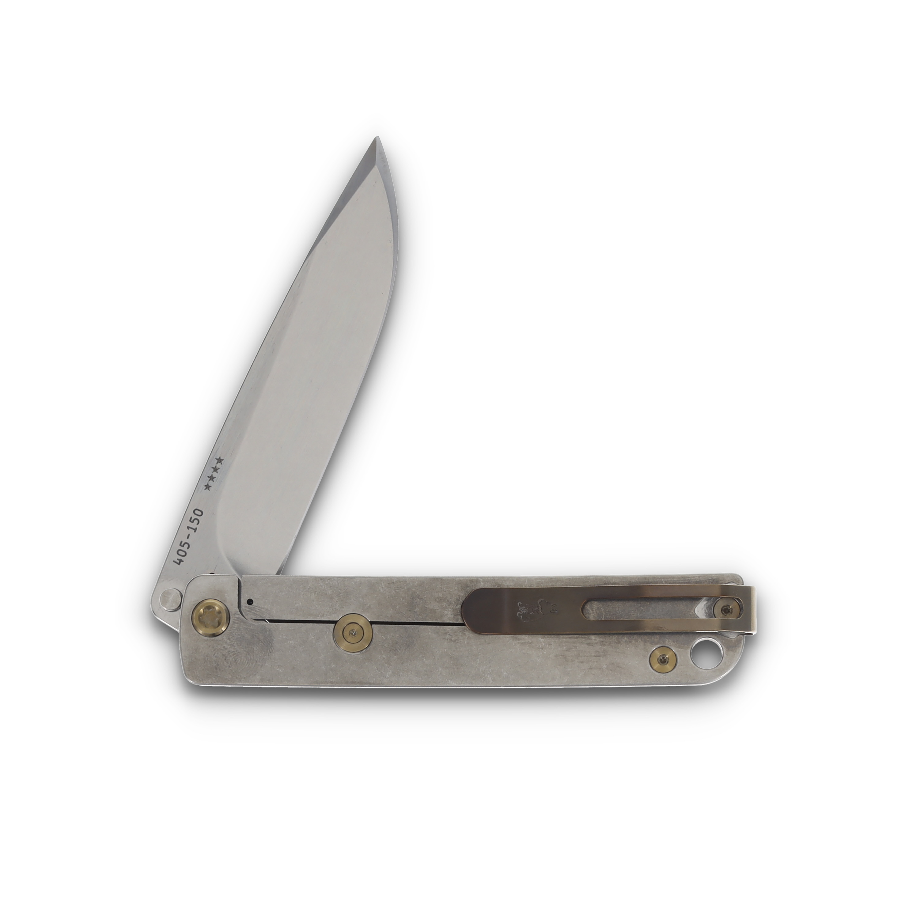 Medford M-48 S45VN Tumbled Std Blade Yellow Handle Bronze HW/Clip MK2124TQ-46TM-T1C1-Q4 View 4