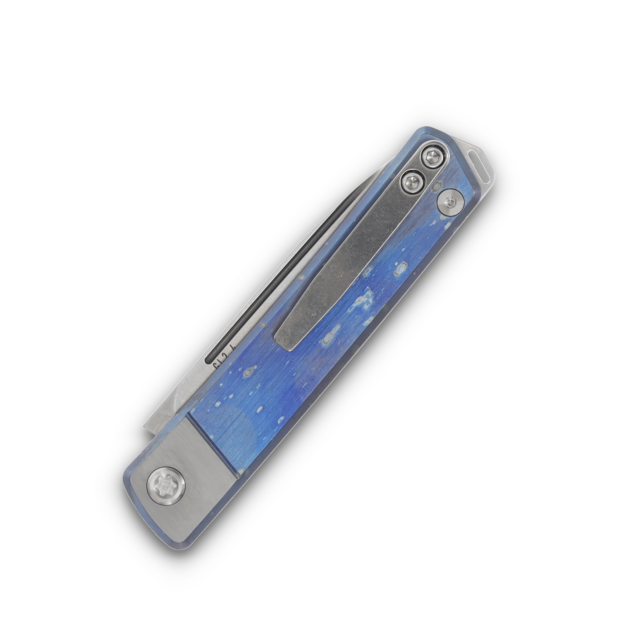 Medford Gentleman Jack 2 Slip Joint Galaxy Flamed Titanium 3.1" Tumbled Drop Pt MK2114TD-03FL-TSCS-Q4 View 5