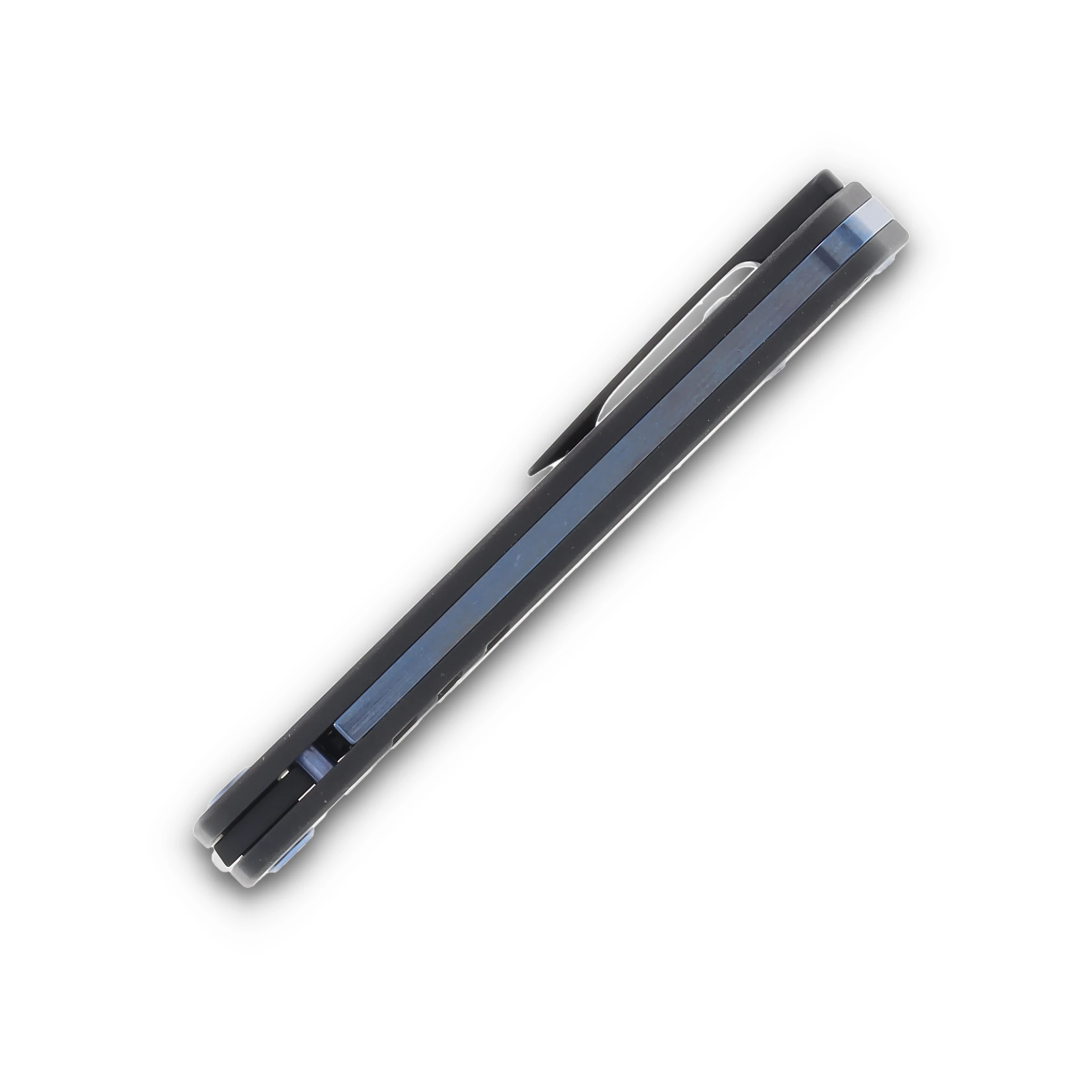 Medford The Antik S45VN DLC Drop Point Blade Black w/Blue "Laser Tag" Handle Blue Hardware/DLC Clip MK2144PD-31A6-T2CP-B2 View 7