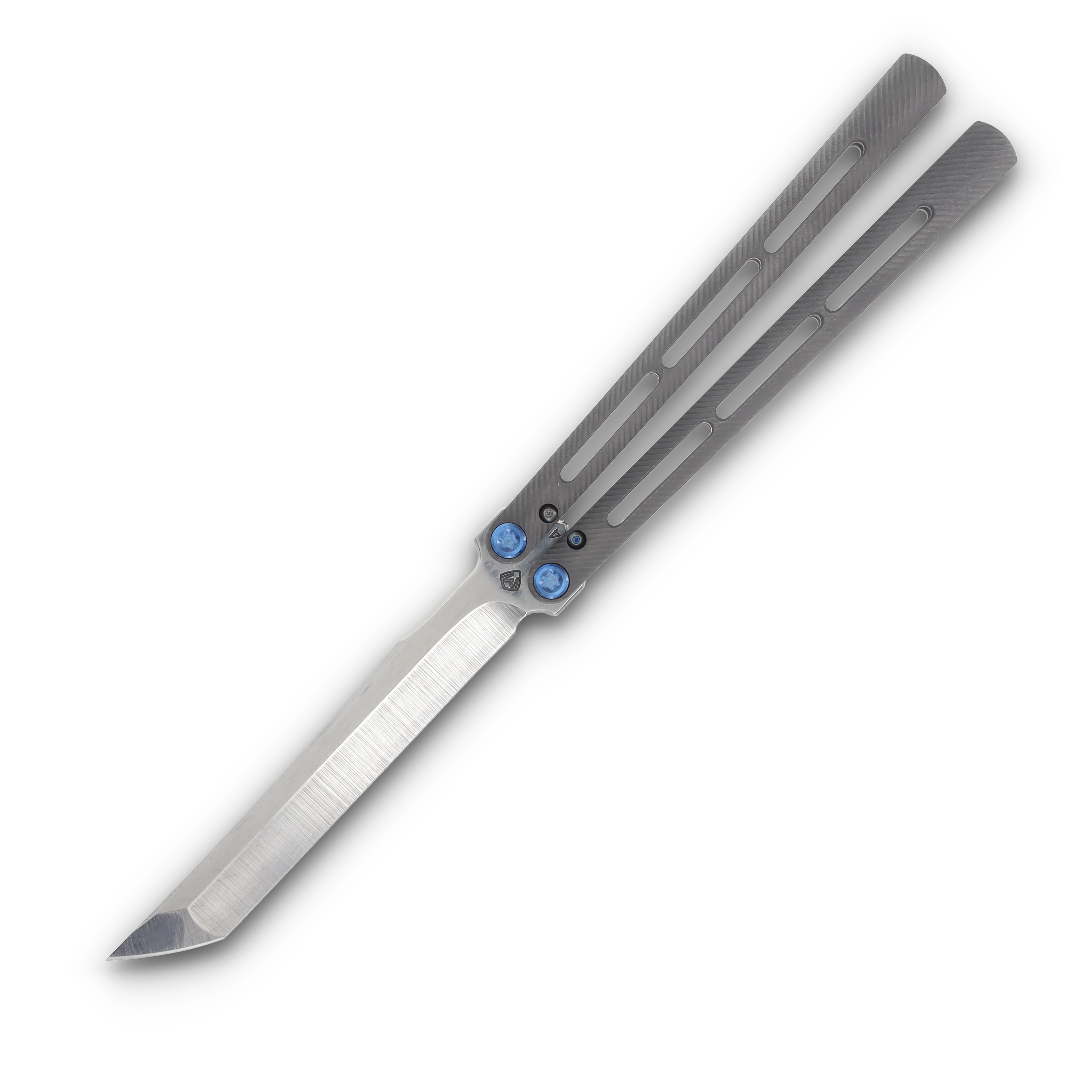 Medford Viceroy S45VN Tumbled Tanto Blade BB/Gray Handle Blue HW MK2164TT-01TM-T2Q3-Q4 View 1
