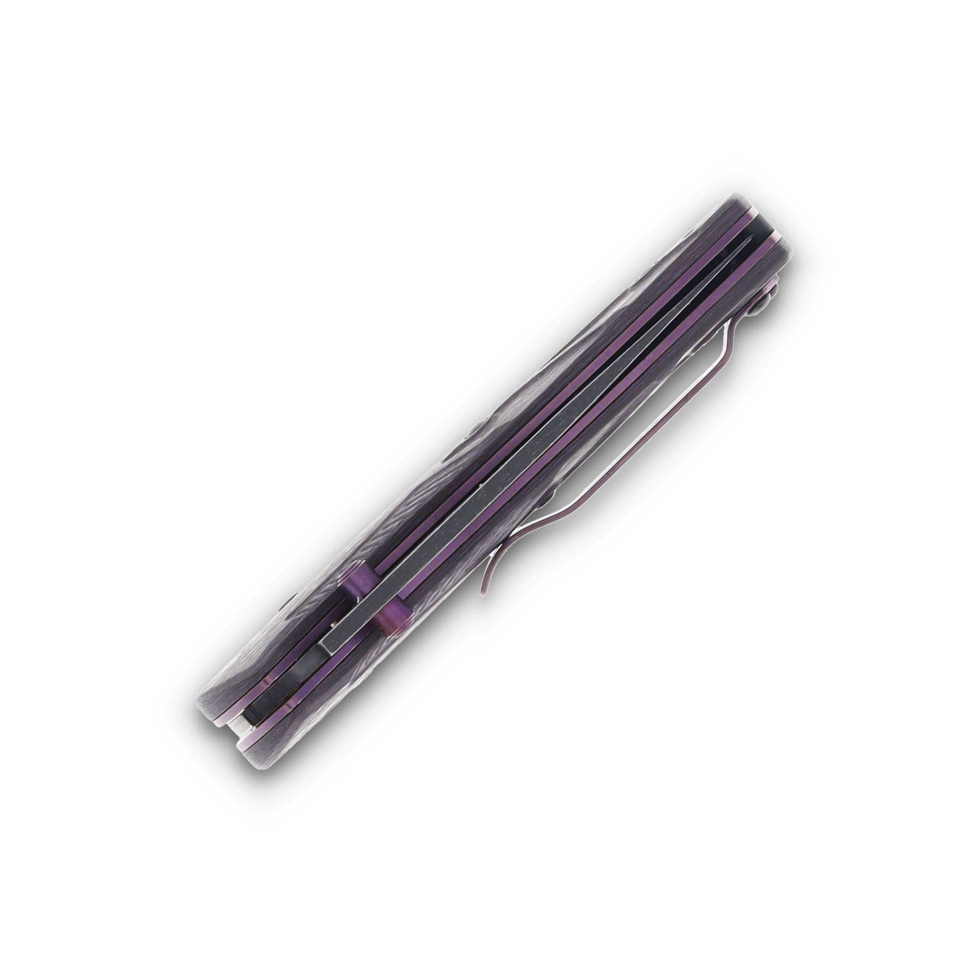 Benchmade Gold Class Mini Barrage Purple Haze 2.91in Plain Battlewash Drop Point BM585BK-251 View 5