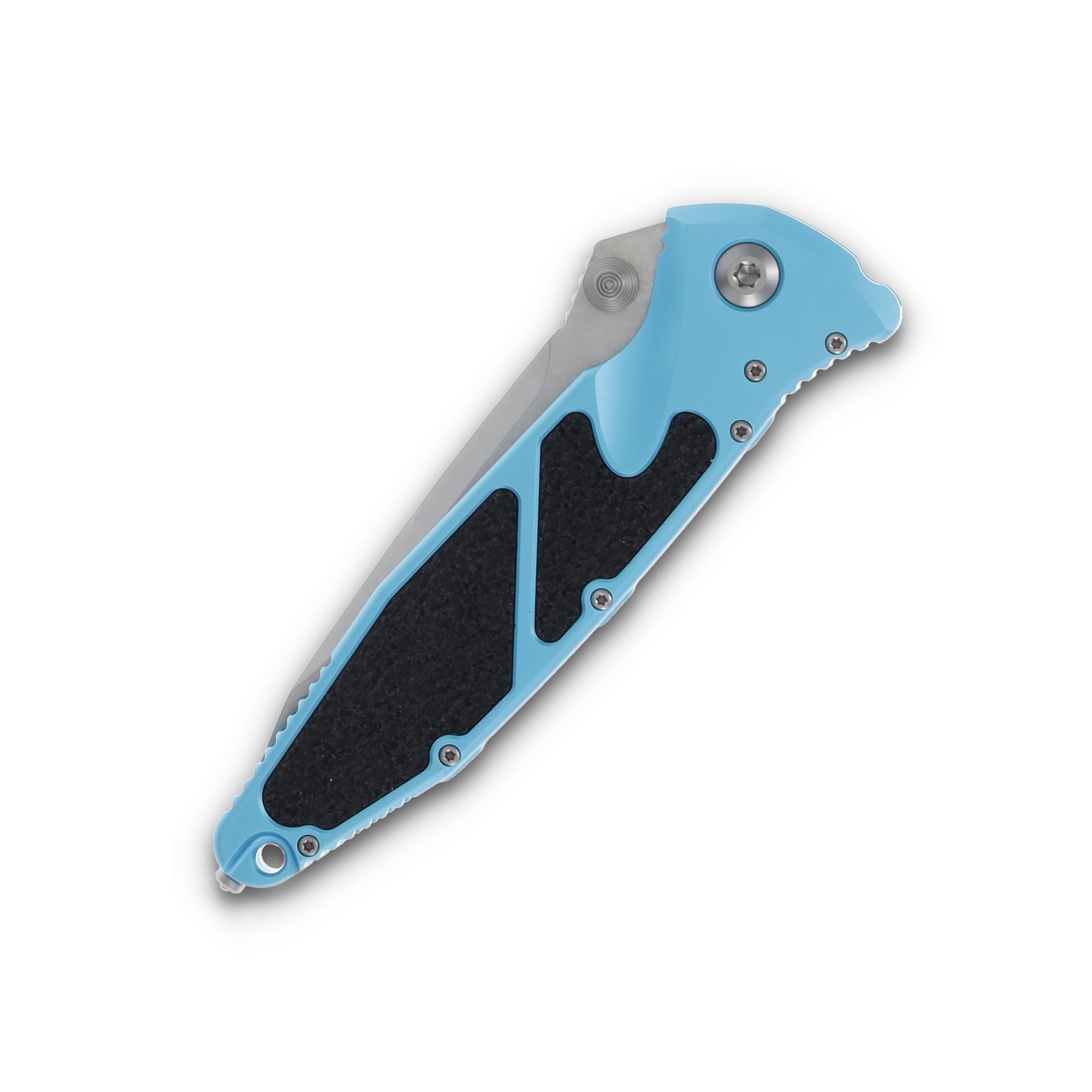Microtech Socom Elite Folding Knife Turquoise 4.0in SW Part Serr Clip Point MT16111TQ View 5